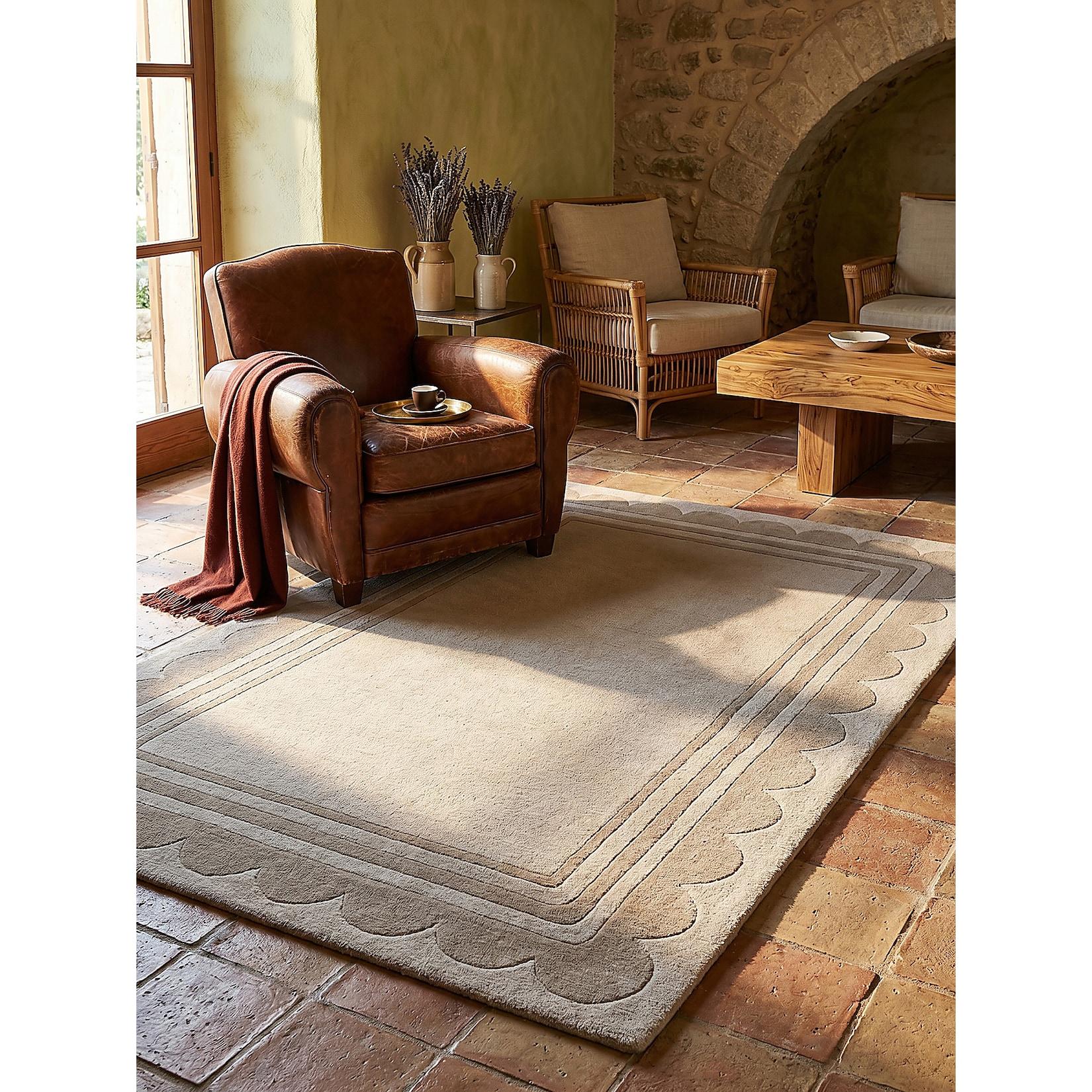Wollteppich Geometrisch Beige 120 X 170 Cm - Wensum Kadima Design