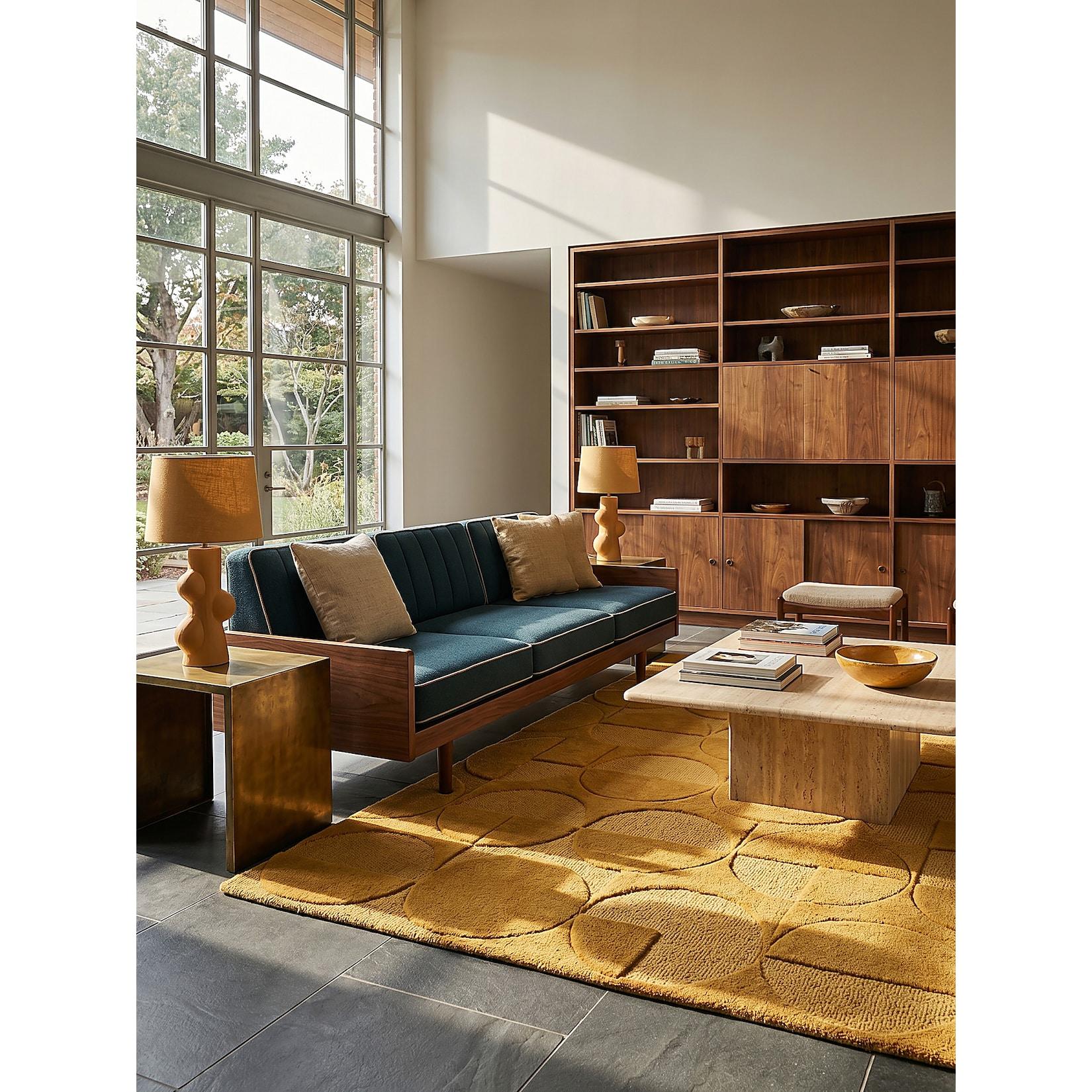 Wollteppich Geometrisch Senfgelb 200 X 290 Cm - Deben Kadima Design