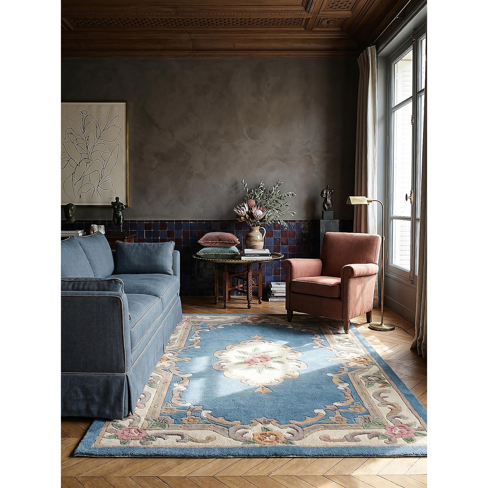 Wollteppich Orient Blau-Beige 150 X 240 Cm - Beauly Kadima Design