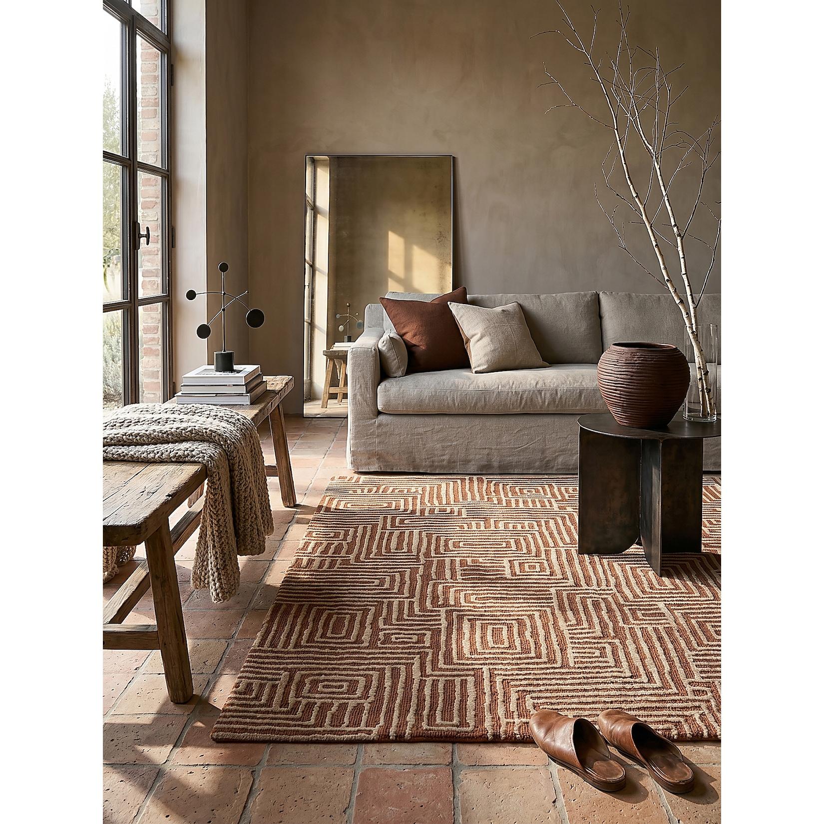 Teppich Geometrisch Terrakotta 200 X 300 Cm - Arlen Kadima Design