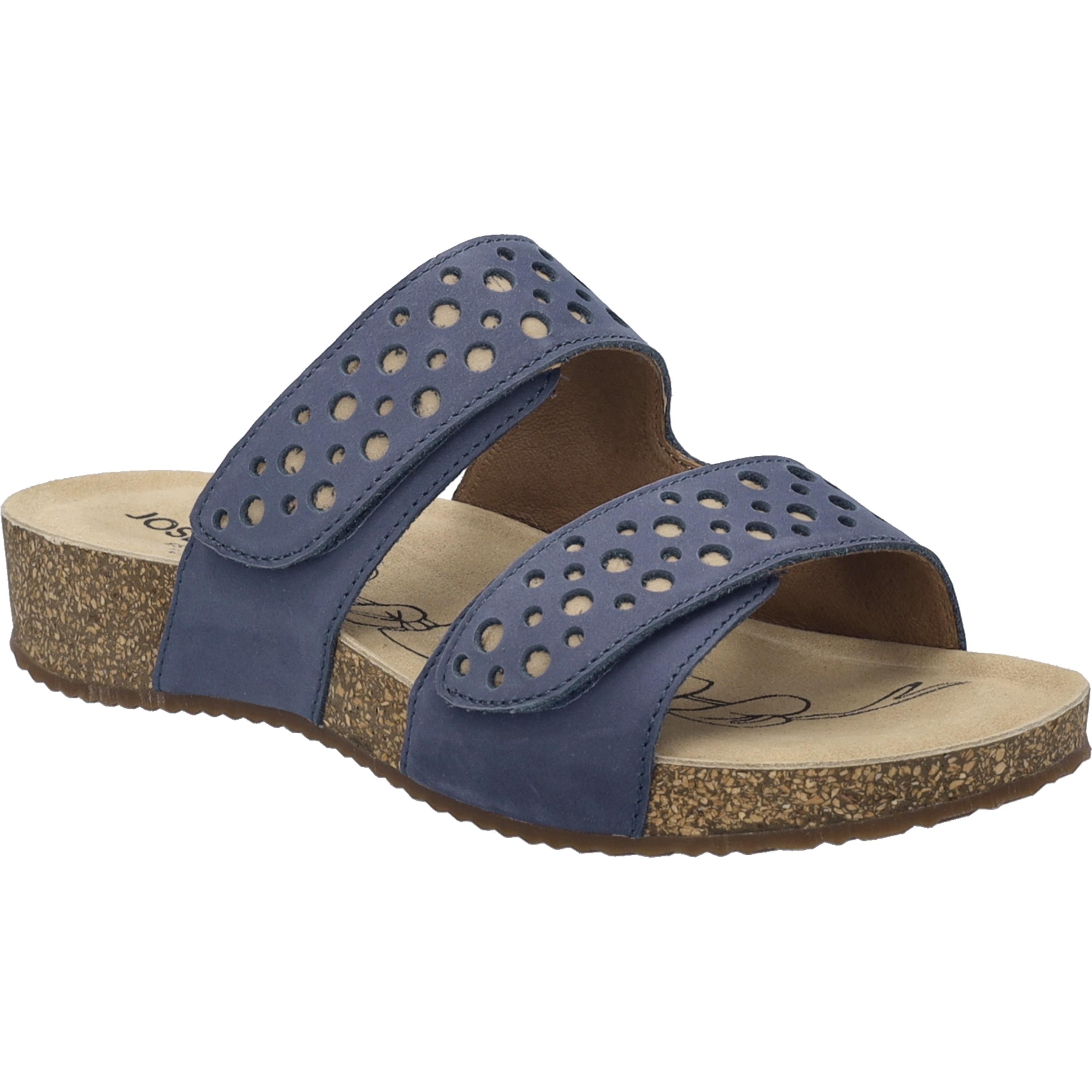 Sandale Josef Seibel "Tonga 86, Shark-Kombi", Damen, Gr. 38, Grau (Shark, Kombi), Obermaterial: 100% Rindsleder Leather Cow., Schuhe Sandale