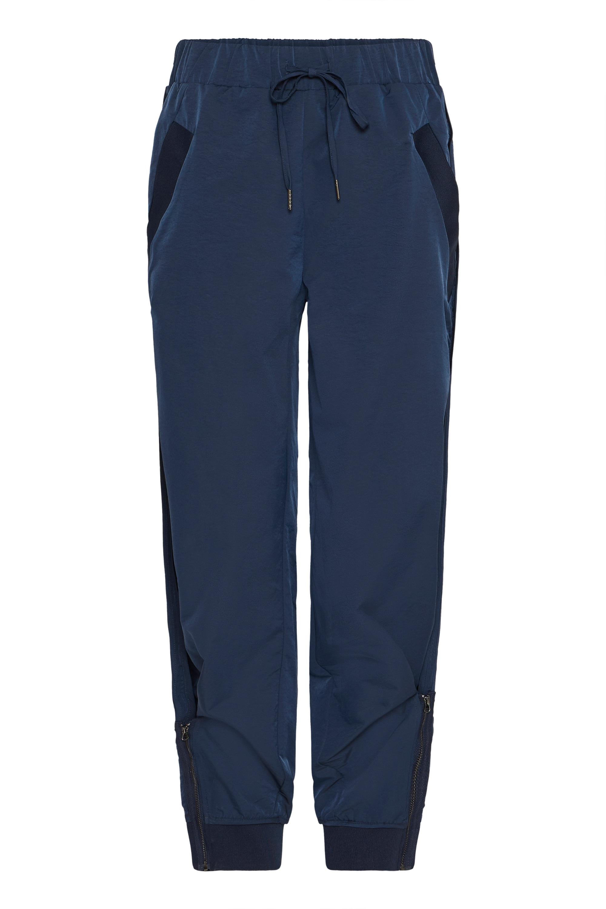 Stoffhose Pulz Jeans "Casual Hose Pzgia", Damen, Gr. M, N-Gr, GrüN (Schwarz Sapphire), Obermaterial: 55% Polyamid Pa. 45% Polyester Pes., Hosen Stoffhose