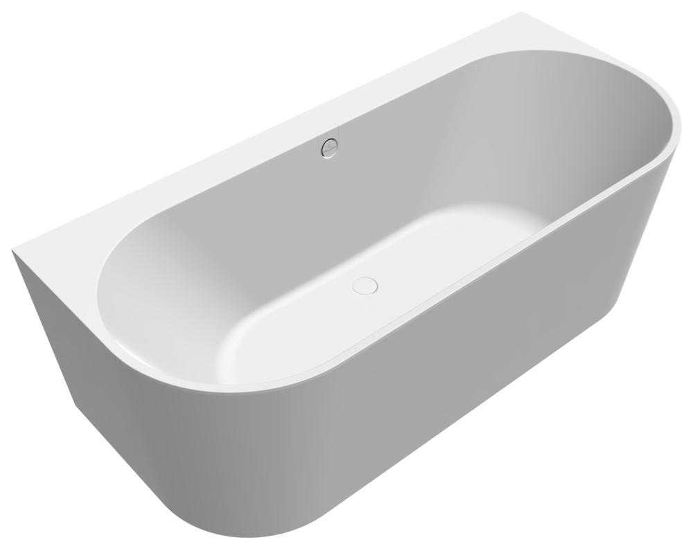 Villeroy & Boch Vorwand-Badewanne Oberon 2.0 Vorwand-Badewanne M. Sys AC TP1 Stone White UAC180OBRSA1VRW