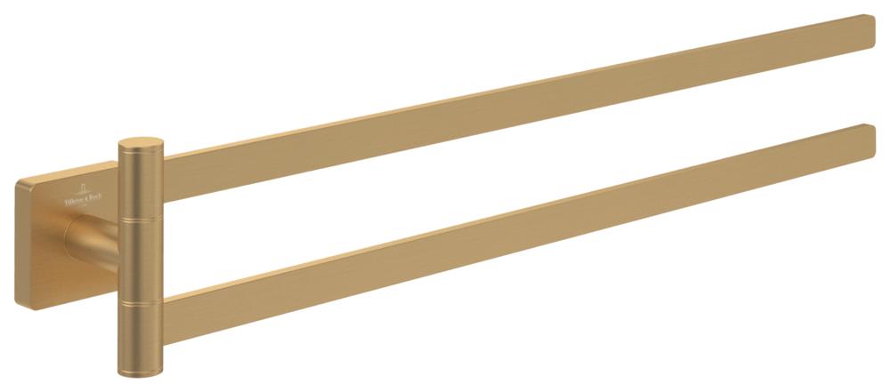 Villeroy & Boch Handtuchhalter Zweiarmig Elements - Striking 50X432X82Mm Brushed Gold TVA15202500076