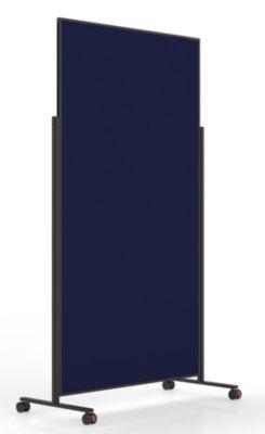 Magnetoplan Mobile Moderationstafel Variopin Black, Hoch-/Querformat, 2-Seitig Nutzbar, B 1000 X H 1800 Mm, Filz/Aluminium, Blau/Schwarz