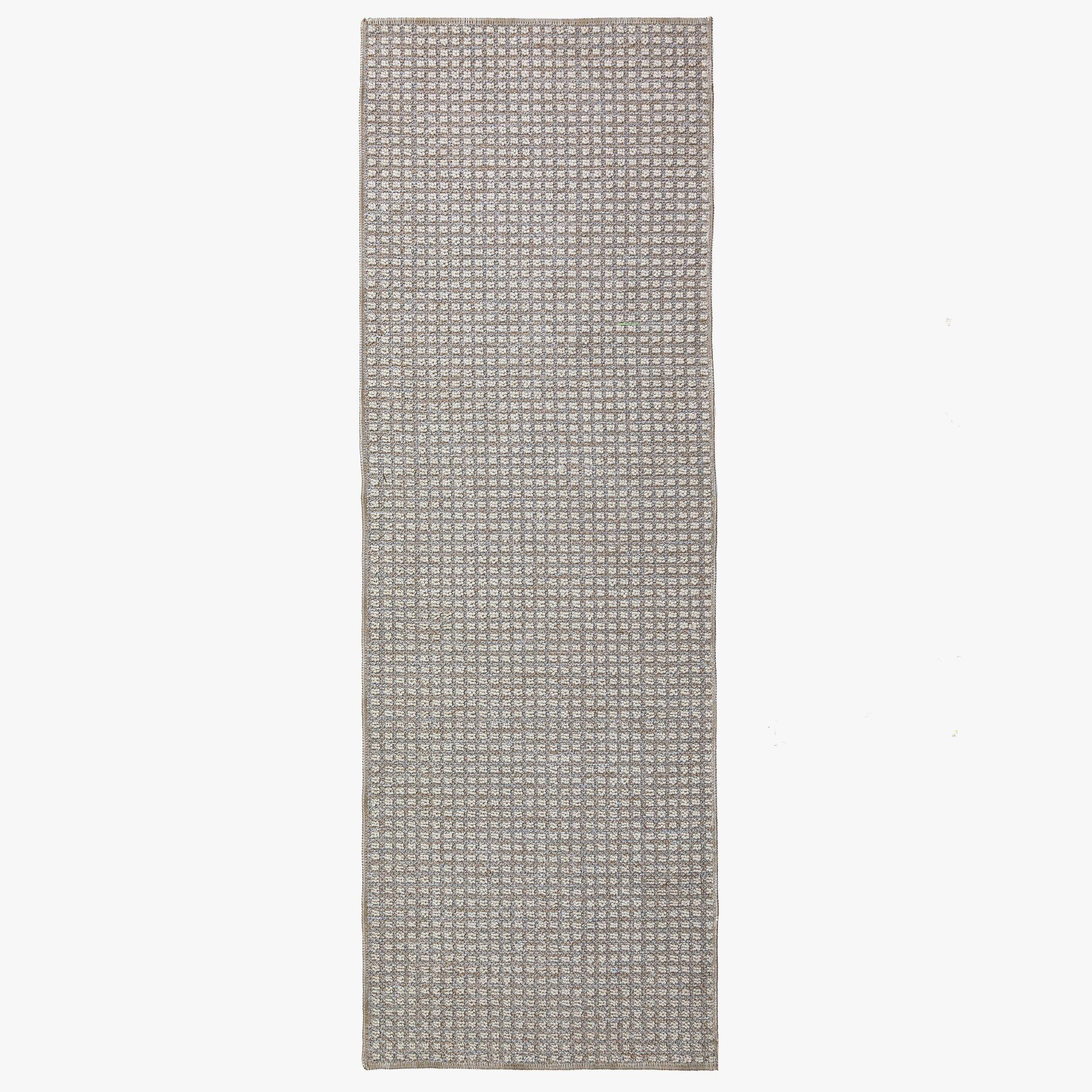 Kurzflorteppich Waschbar Nora, Einfarbig, Aus Polyester, Grau, 78 X 300 Cm