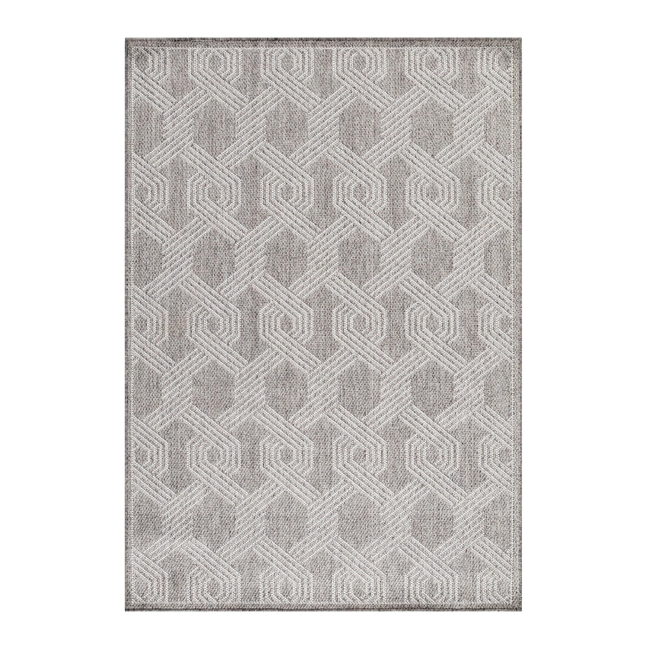 Teppich Outdoor Liria In Grau, Geometrisch, 120 X 170 Cm