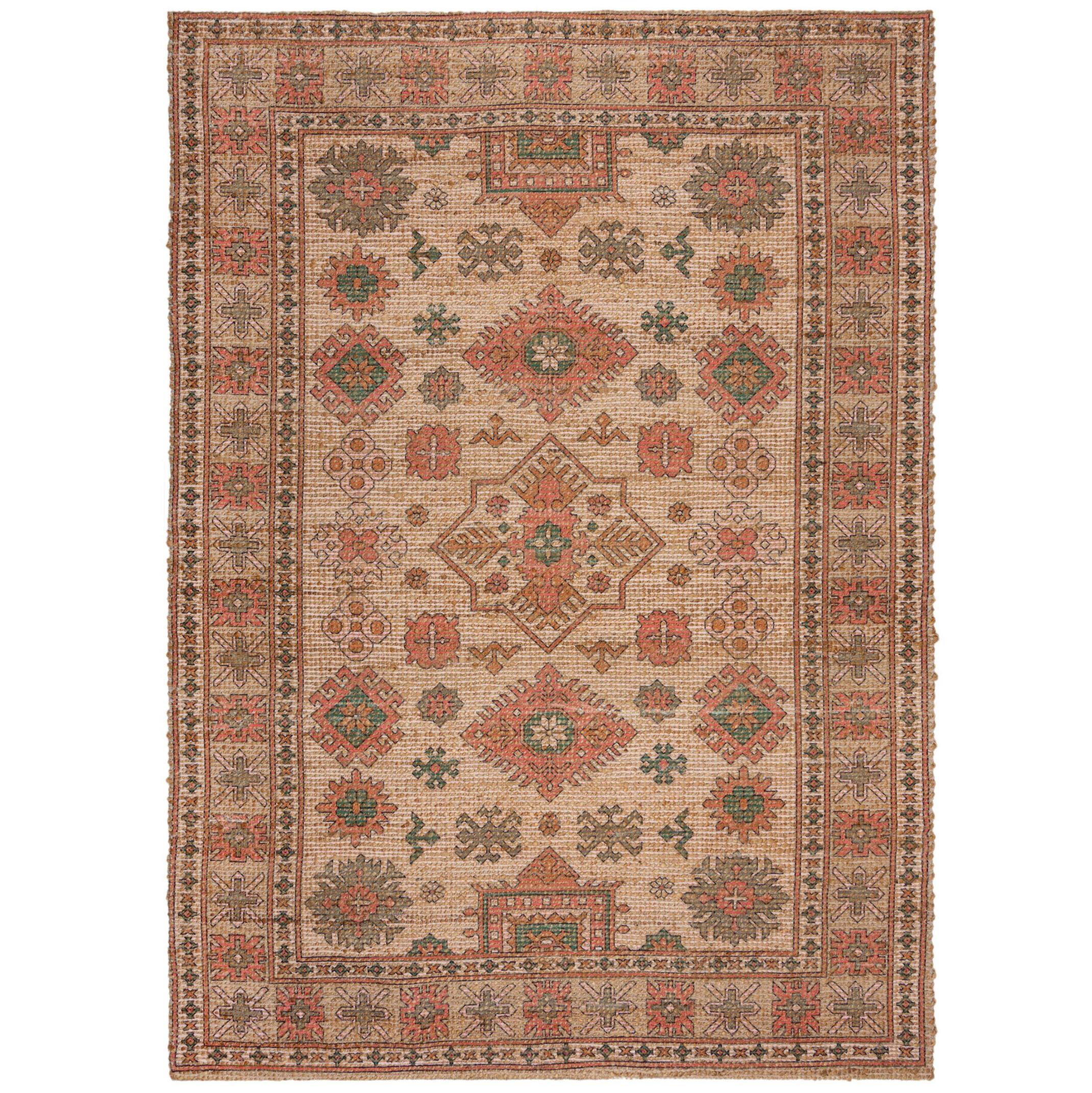 Juteteppich Handgewebt Avill, Orientalisch, Rosa, 160 X 230 Cm