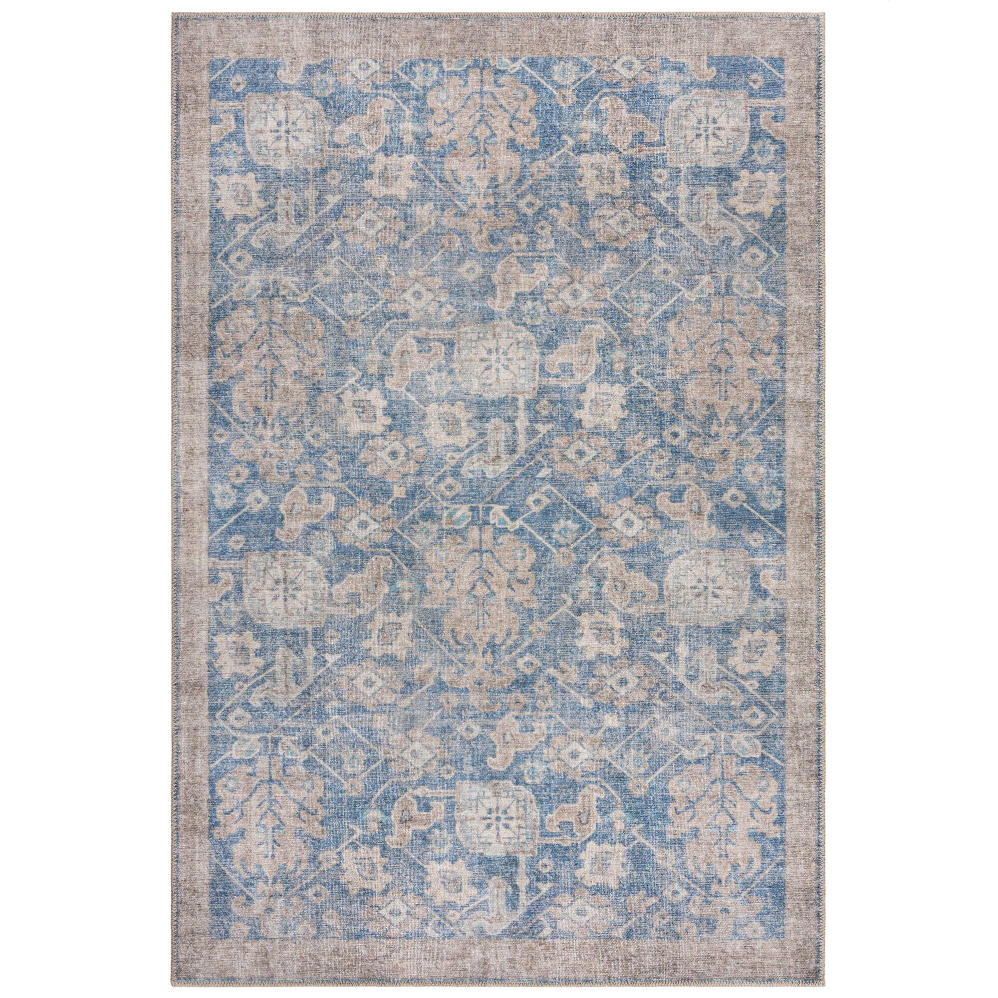 Teppich Waschbar Hurst, Orientalisch, Blau, 152 X 230 Cm