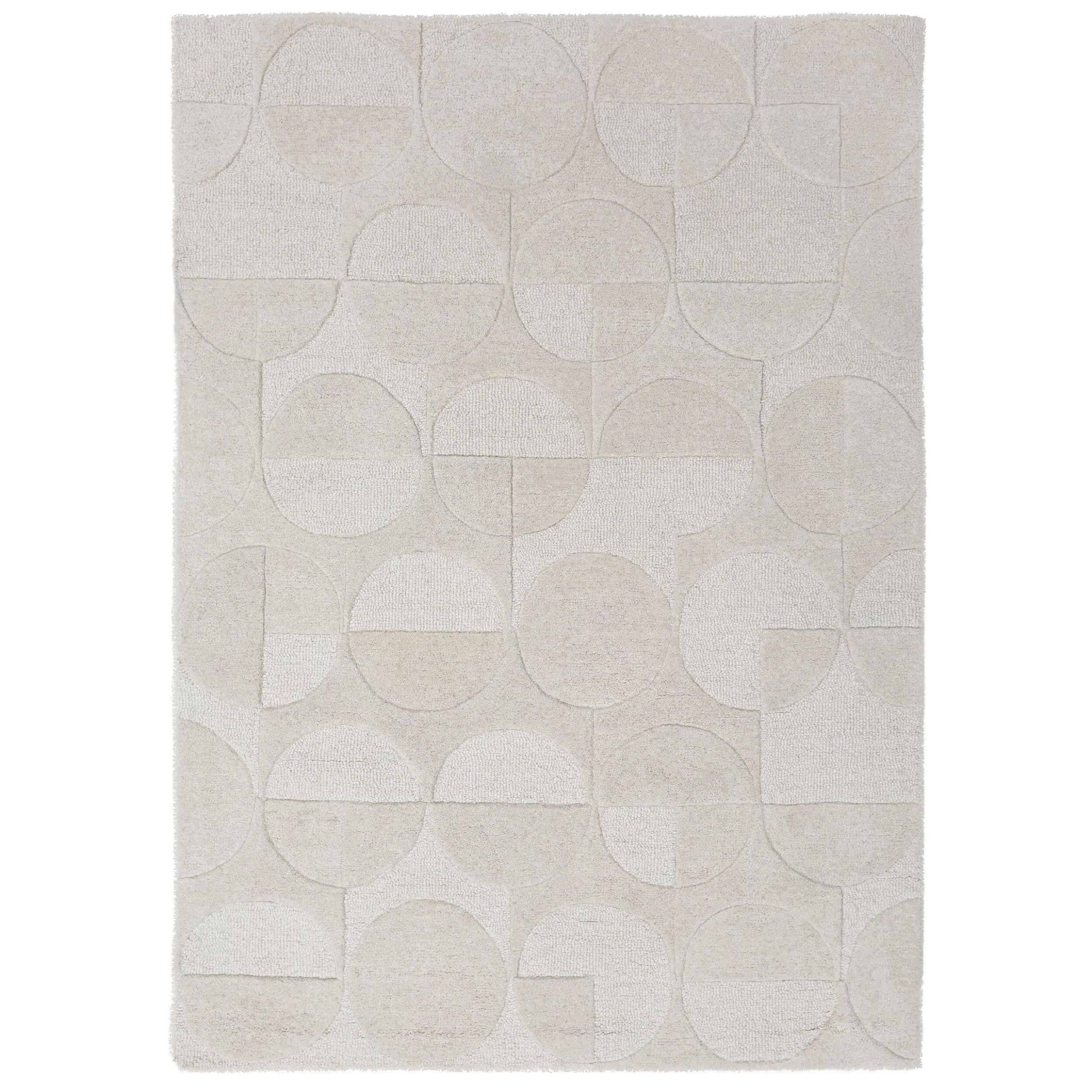 Wollteppich Deben, Geometrisch, Aus Wolle, Elfenbein, 160 X 230 Cm