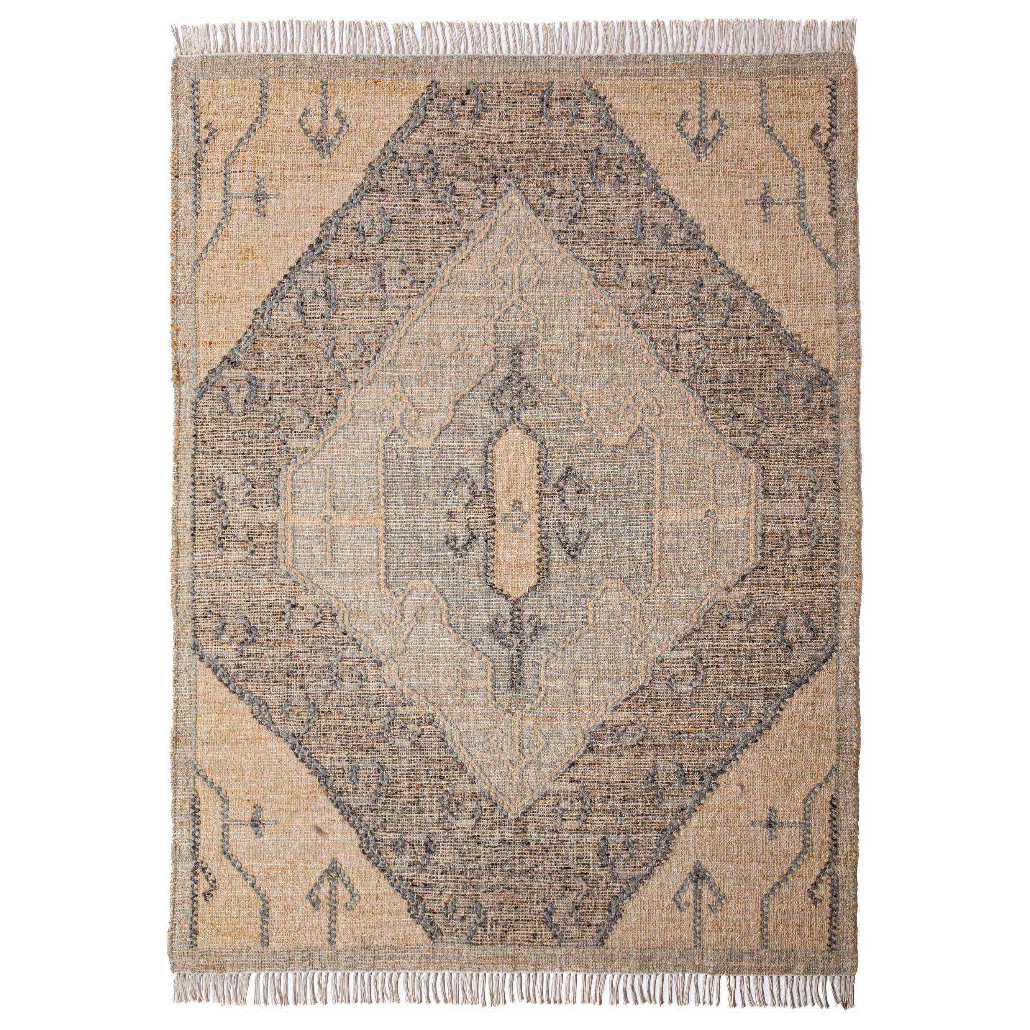 Naturteppich Handgewebt Bermeo, Im Vintage-Stil, Natur, 200 X 290 Cm