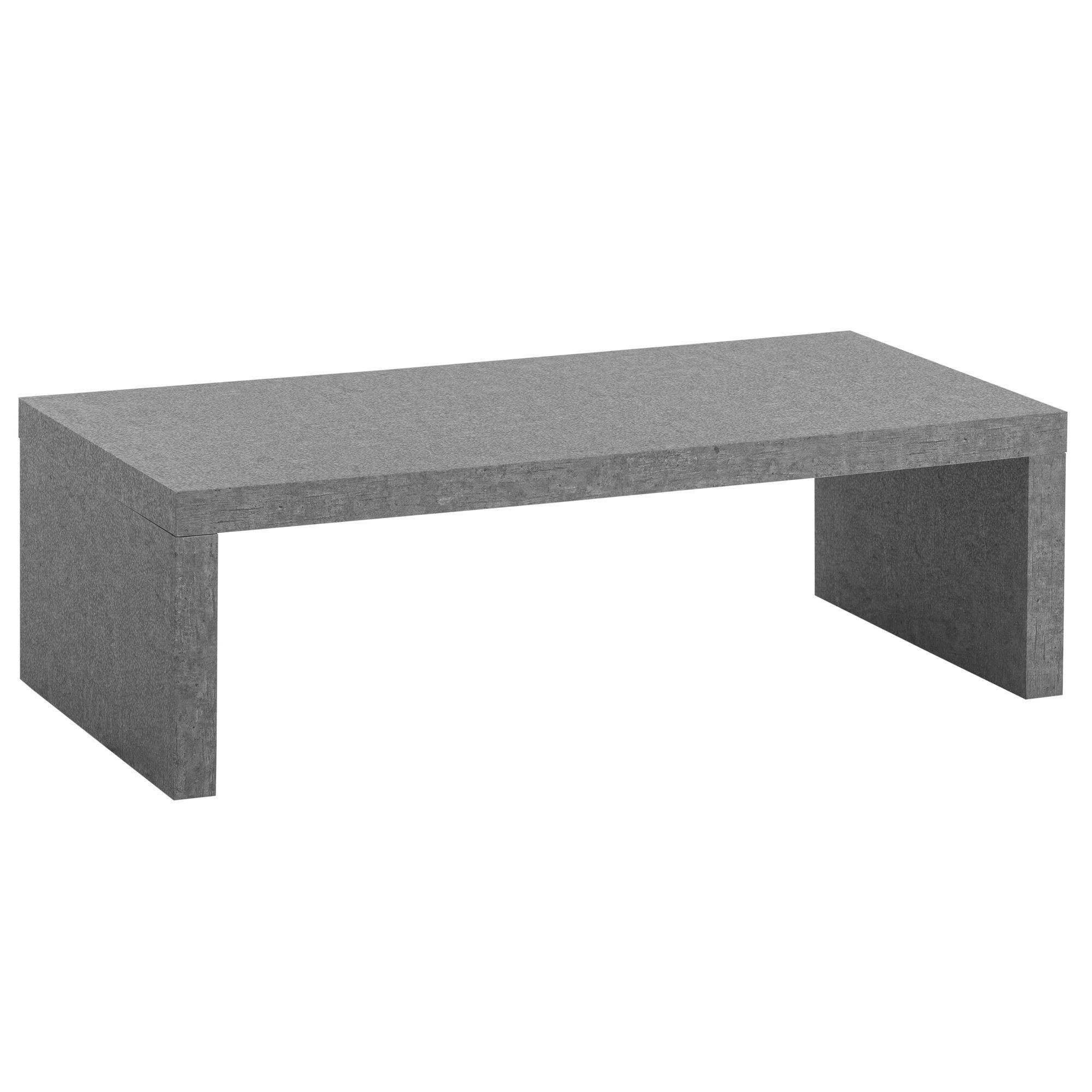 Couchtisch In Beton-Optik, Zeitloses Design, Rechteckig, Schlicht, Grau 110X55X35 Cm