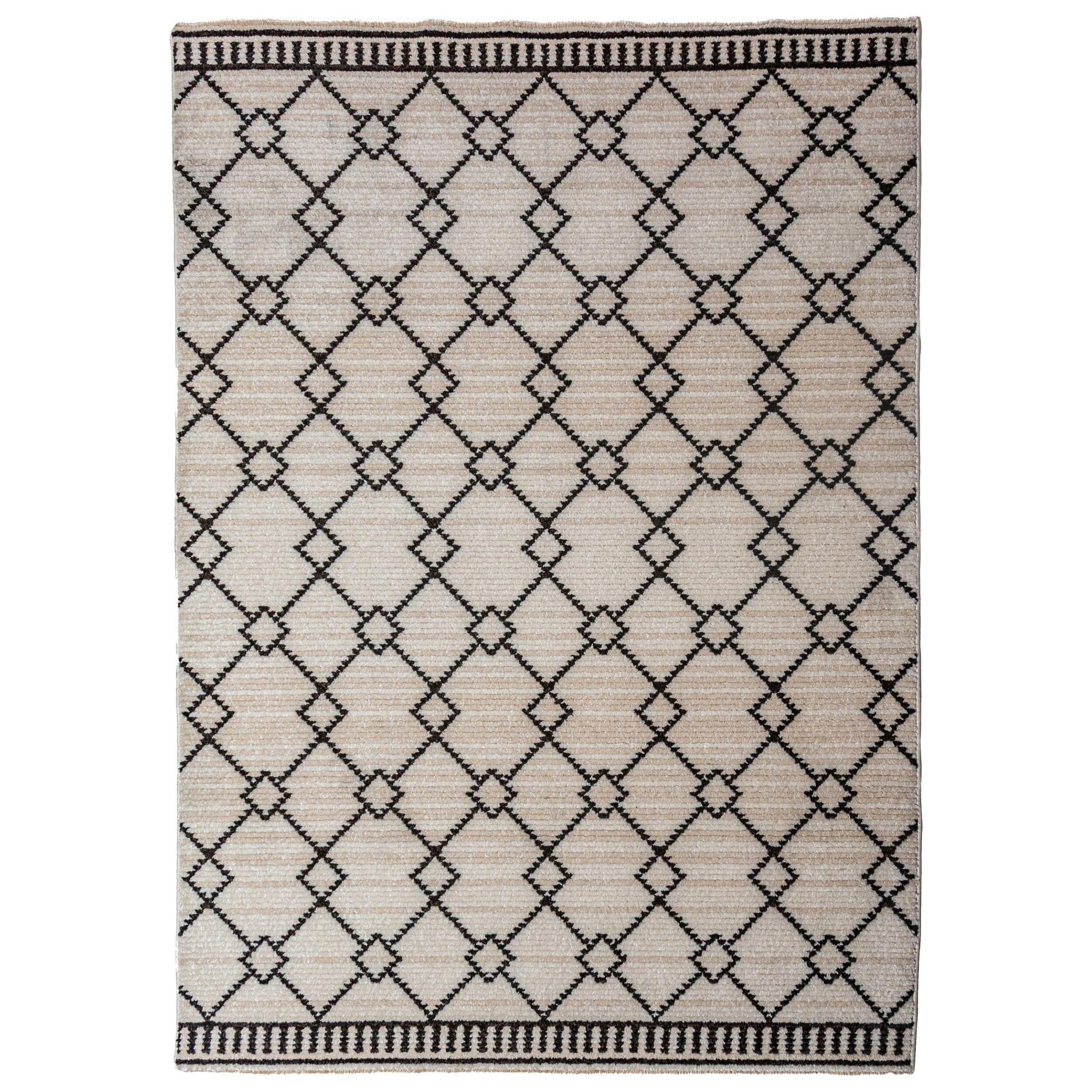Kurzflorteppich Perran, Im Berber-Stil, Weiß, 200 X 300 Cm