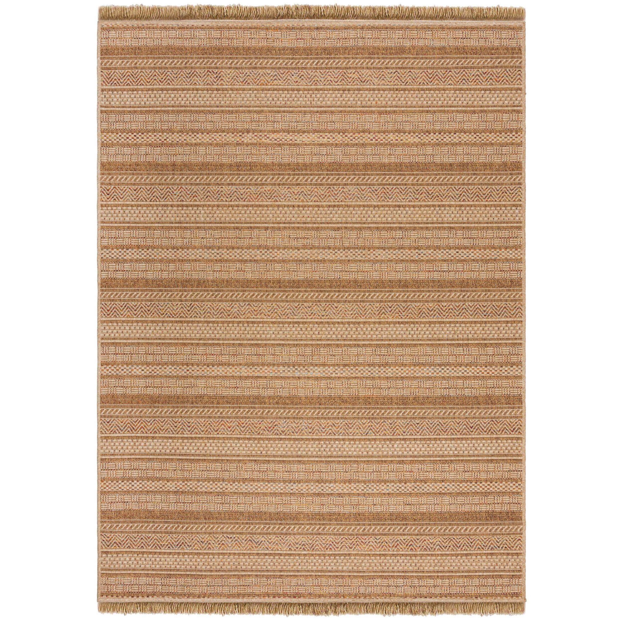 Outdoorteppich Waschbar Clyst, Im Boho-Stil, Ocker, 120 X 170 Cm