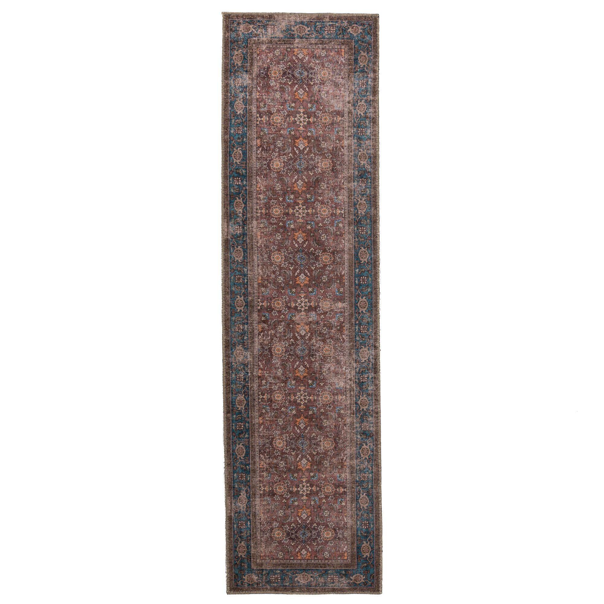 Teppich Waschbar Hurst, Orientalisch, Rot, 60 X 230 Cm