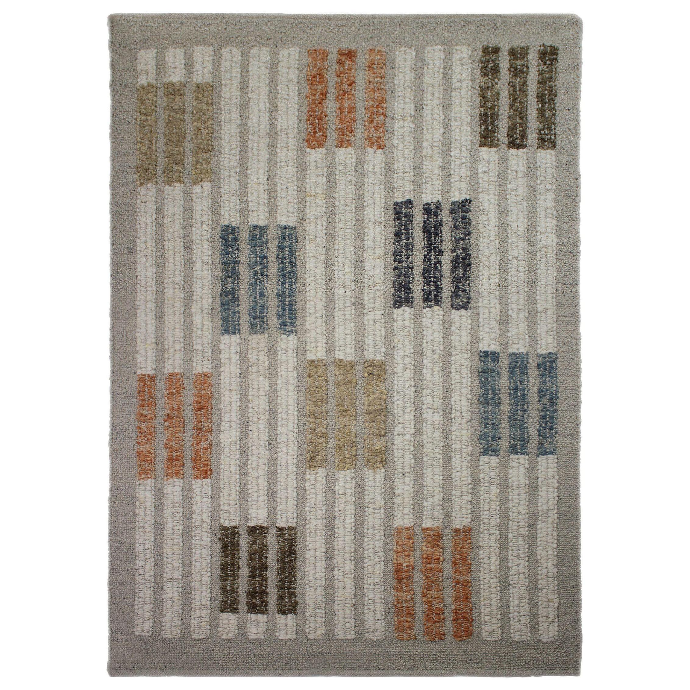 Teppich Aus Wolle Alder In Bunt, Geometrisch, 140 X 200 Cm