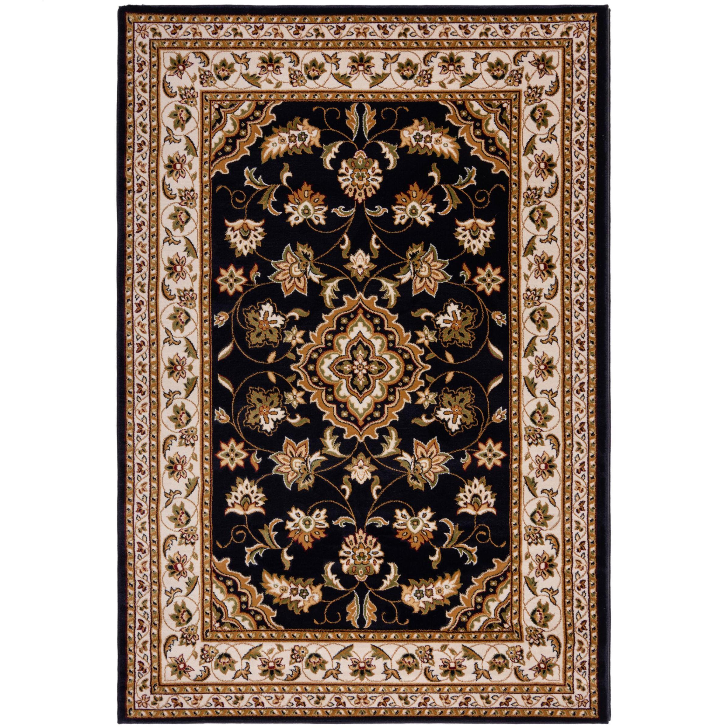 Teppich Glazert, Klassisch-Floral, Dunkelblau, 120 X 170 Cm
