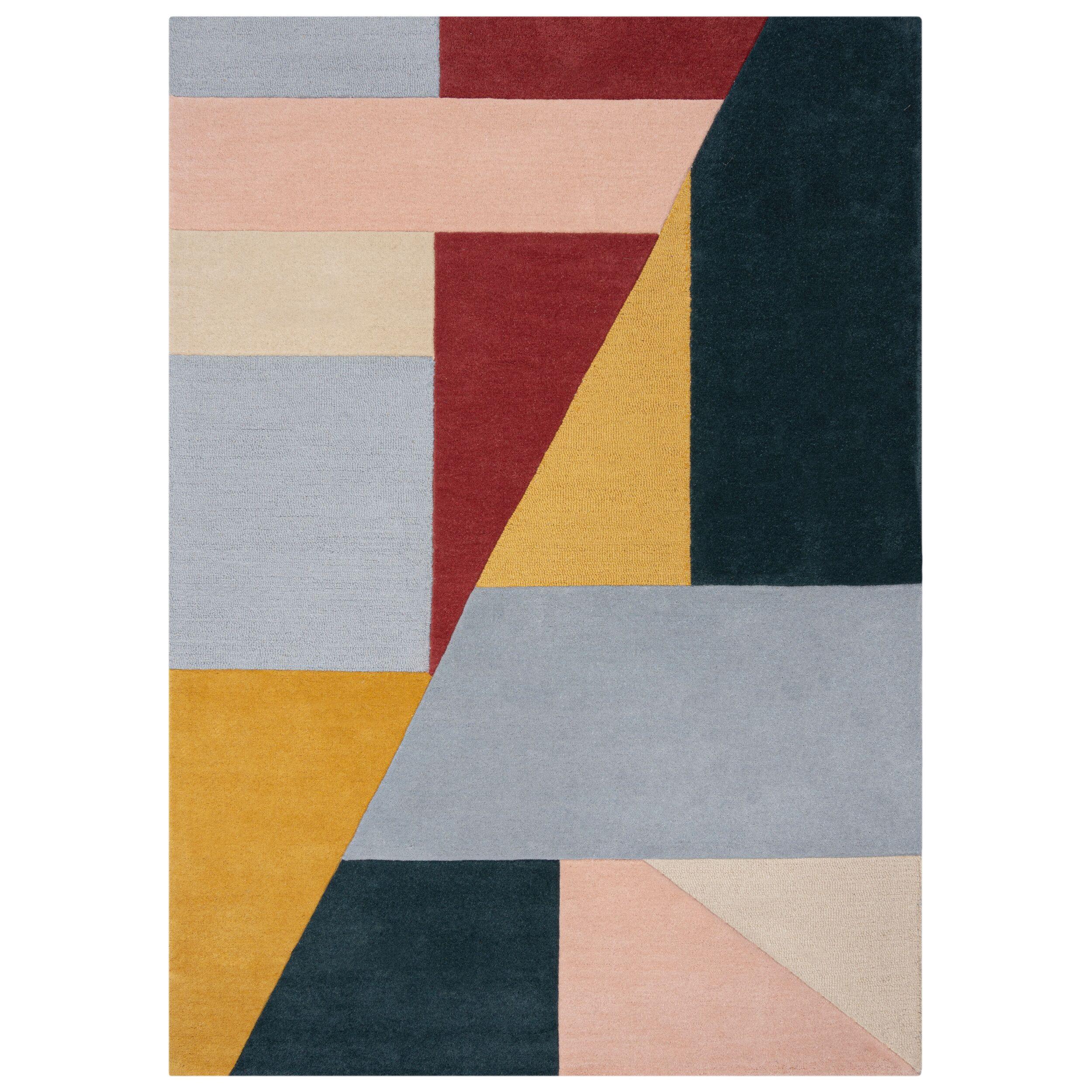 Wollteppich Deben, Geometrisch, Kontrast-Bunt, 160 X 230 Cm