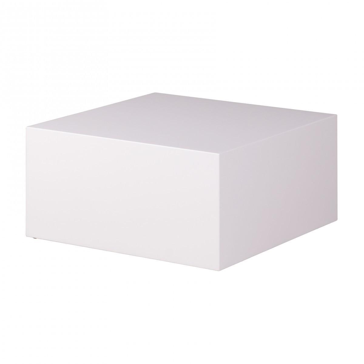 Couchtisch Weiß Hochglanz Quadratisch 60X60X30Cm Mdf WüRfelform