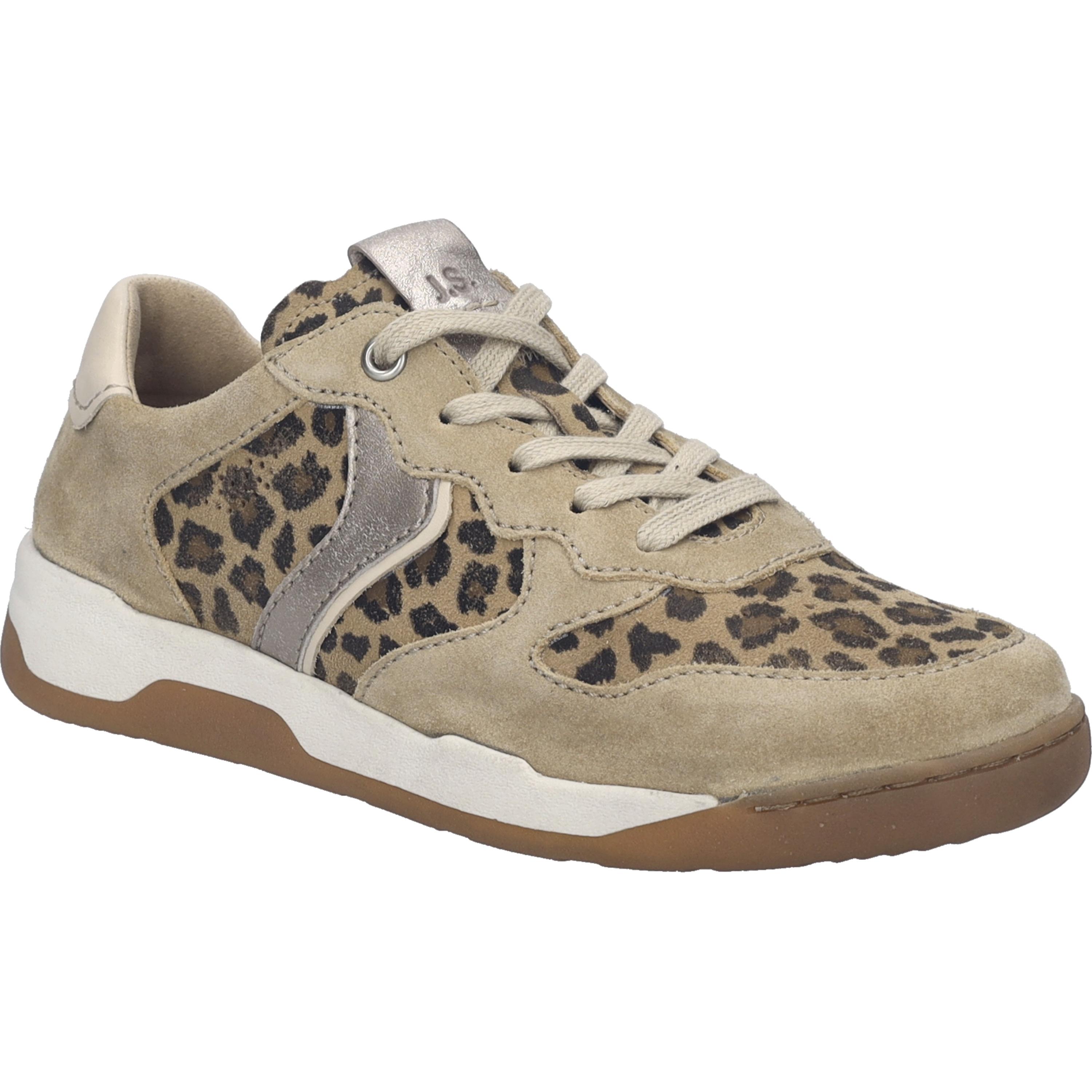 Sneaker Josef Seibel "Arleen 02, Leopard-Multi", Damen, Gr. 41, Beige (Leopard, Multi), Obermaterial: 100% Rindsleder Leather Cow., Schuhe Sneaker