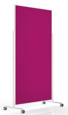 Magnetoplan Mobile Moderationstafel Variopin White, Hoch-/Querformat, 2-Seitig Nutzbar, B 1000 X H 1800 Mm, Filz/Aluminium, Pink/Weiß