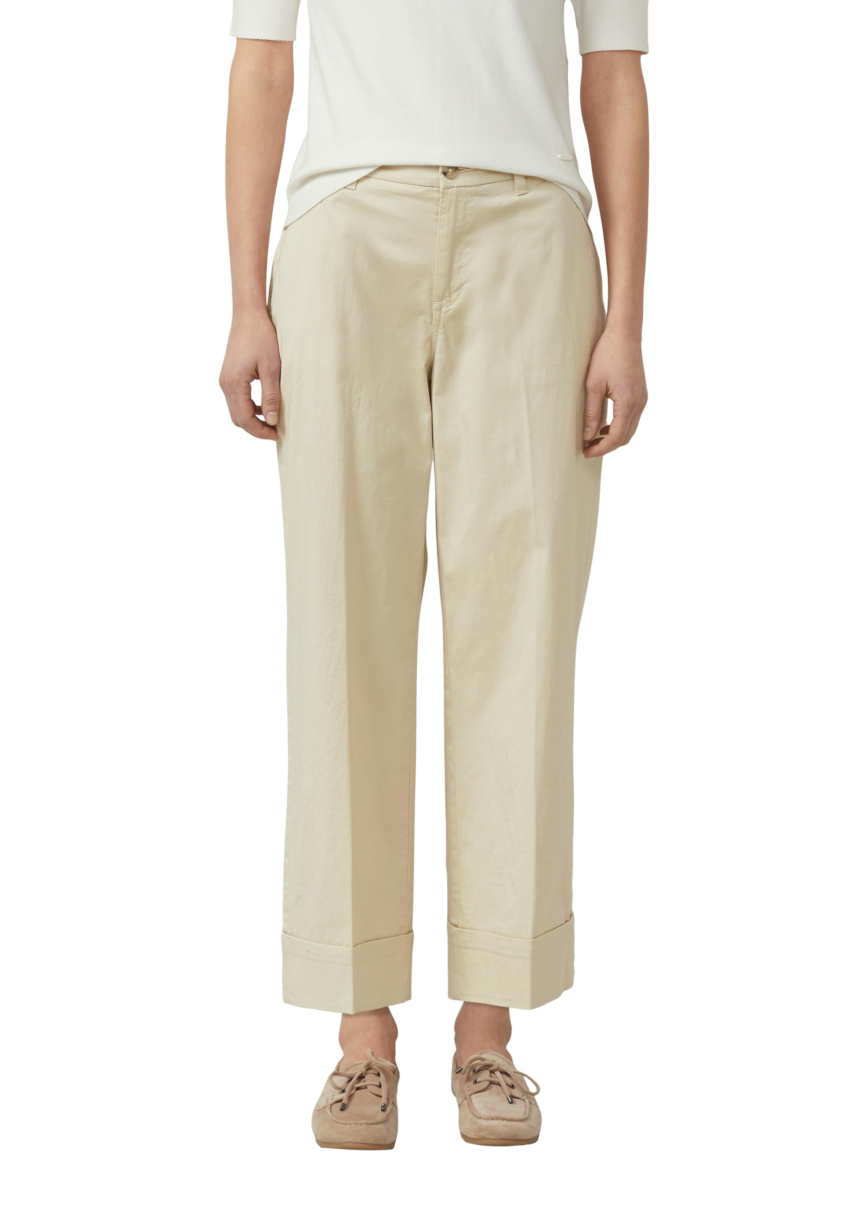 Stoffhose S.Oliver, Damen, Gr. 38, N-Gr, Light Cream Beige, Web, Obermaterial: 98% Baumwolle, 2% Elasthan, Unifarben, Normal Lang, Hosen Stoffhose, Mit Weitem Bein Und Bundfalte