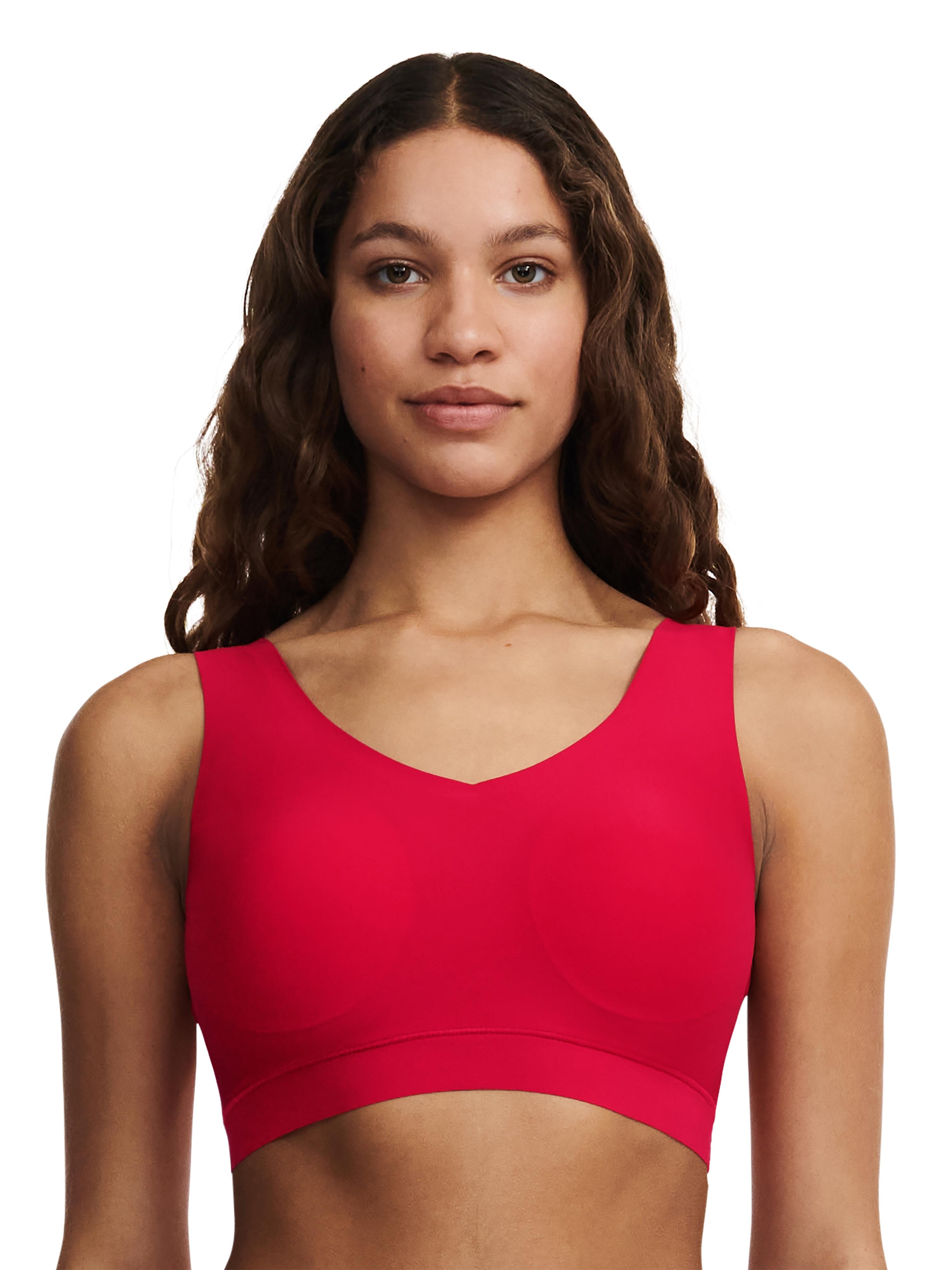 Bustier Chantelle "Softstretch", Damen, Gr. Xl/Xxl, N-Gr, Rot (Poppy Rot), Obermaterial: 80% Polyamid, 20% Elasthan, Bhs Bustier, V-Ausschnitt