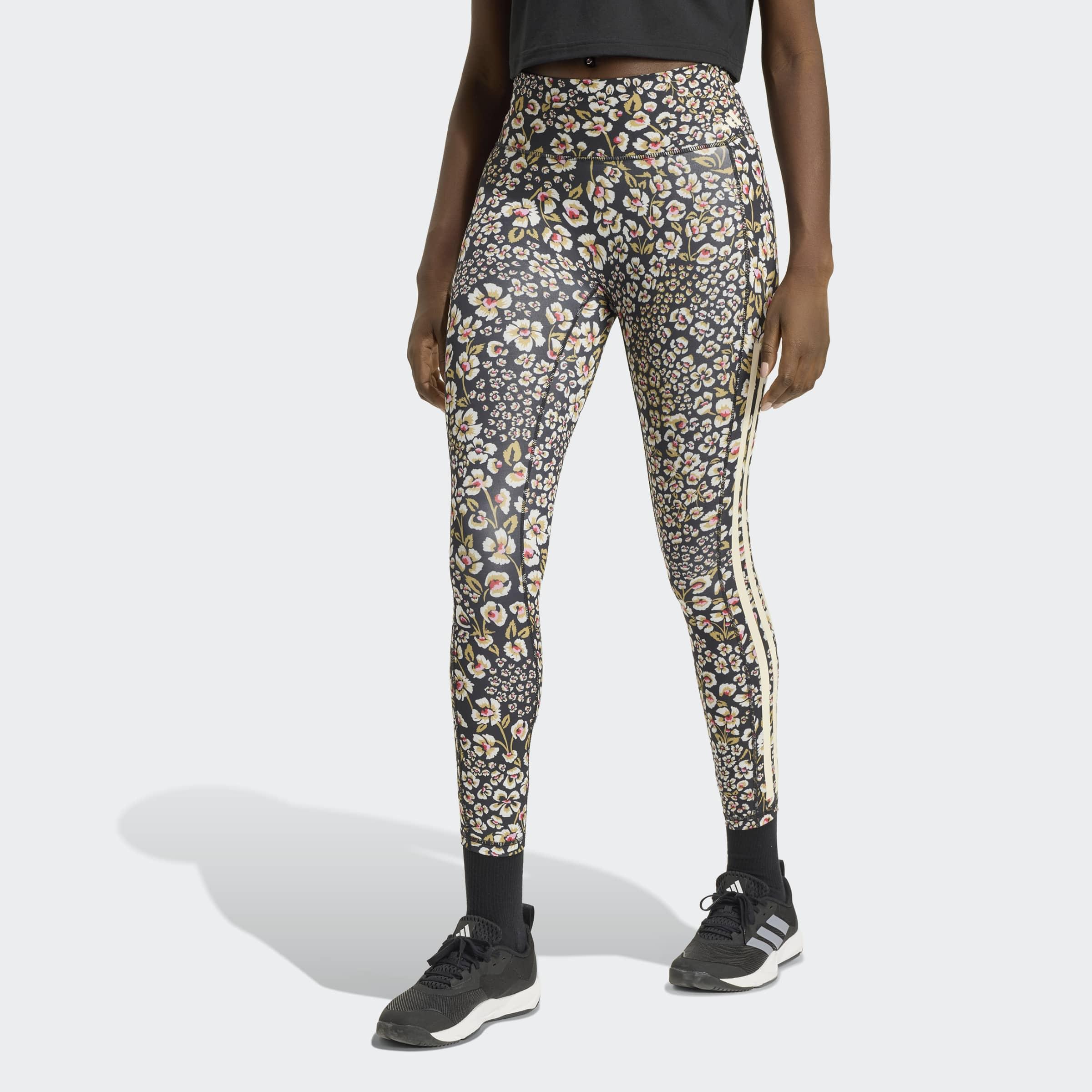 Trainingstights adidas Performance "Farm Leggings", Damen, Gr. Xs, N-Gr, Cream Weiß, Multicolor, Cream Weiß, Normal, Gr., Obermaterial: 79% Polyester, 21% Elasthan, 7/8-LäNge, Hosen