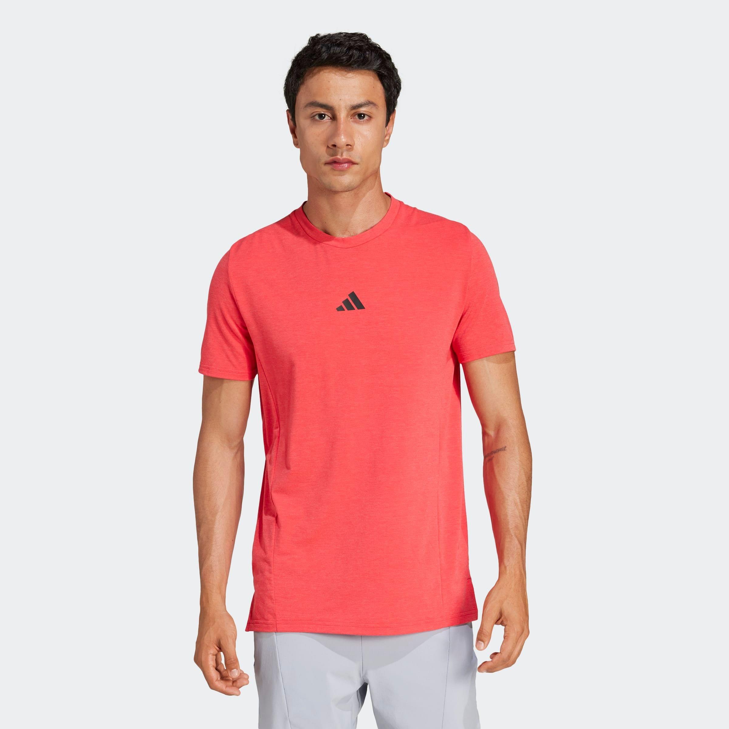 T-Shirt Adidas Performance "D4T Tee", Herren, Gr. Xxl, Pure Ruby, Obermaterial: 81% Polyester, 14% Lyocell, 5% Elasthan, Rundhals, Shirts T-Shirt