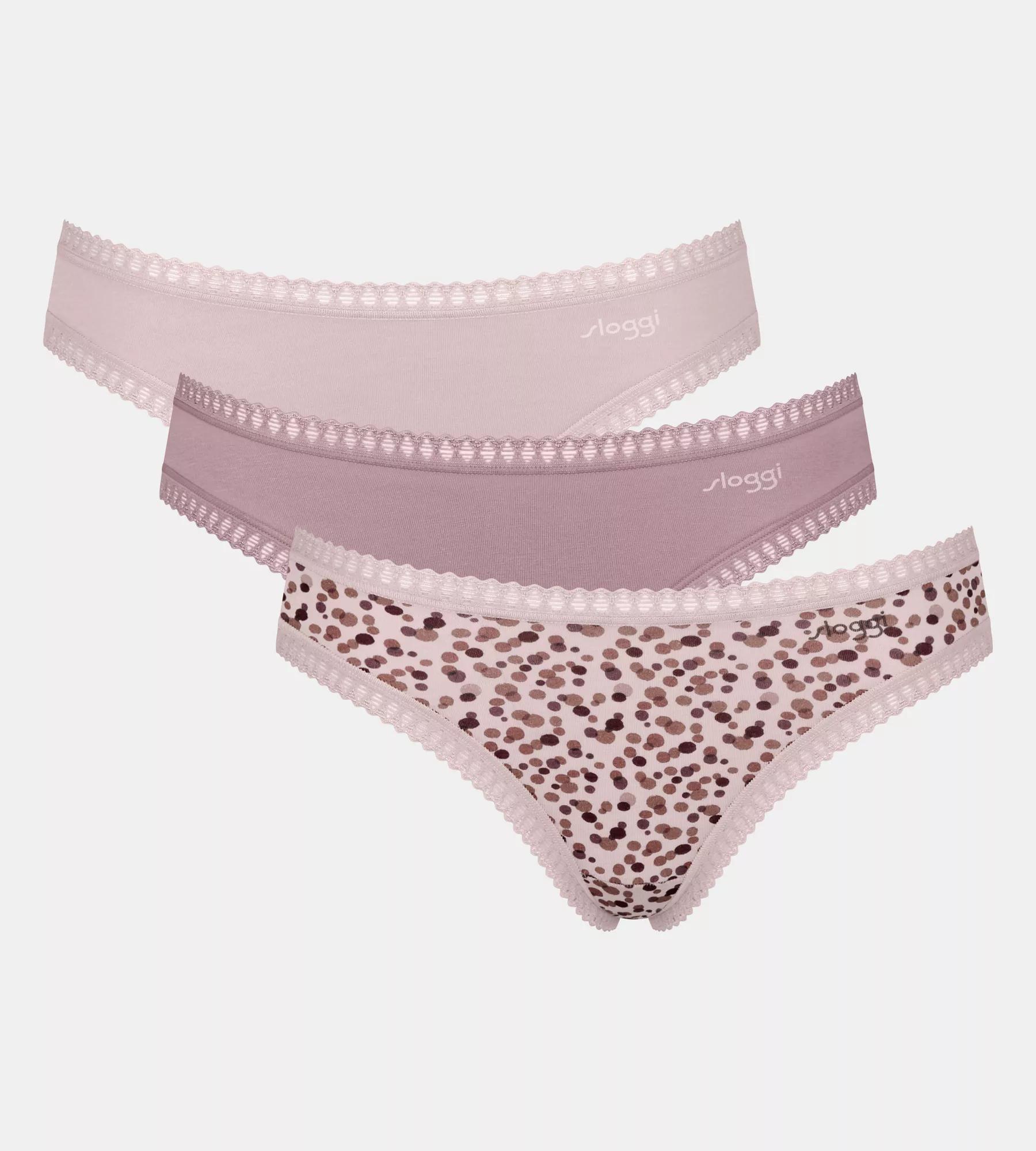 Minislip Sloggi "Go Crush", Damen, Gr. Xl, 1, Multiple Colours, Single Jersey, Obermaterial: 95% Baumwolle, 5% Elasthan, KöRpernah, Unterhosen, Dehnbare Spitzendetails, Cotton-Mix