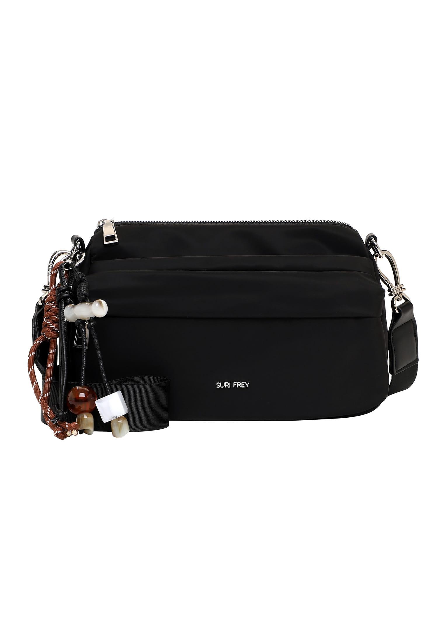 UmhäNgetasche Suri Frey "UmhäNgetasche Sfy Sandey", Damen, Gr. B/H/T: 28Cm X 17Cm X 12Cm 0, Schwarz (Schwarz 100), Polyester, Taschen UmhäNgetasche