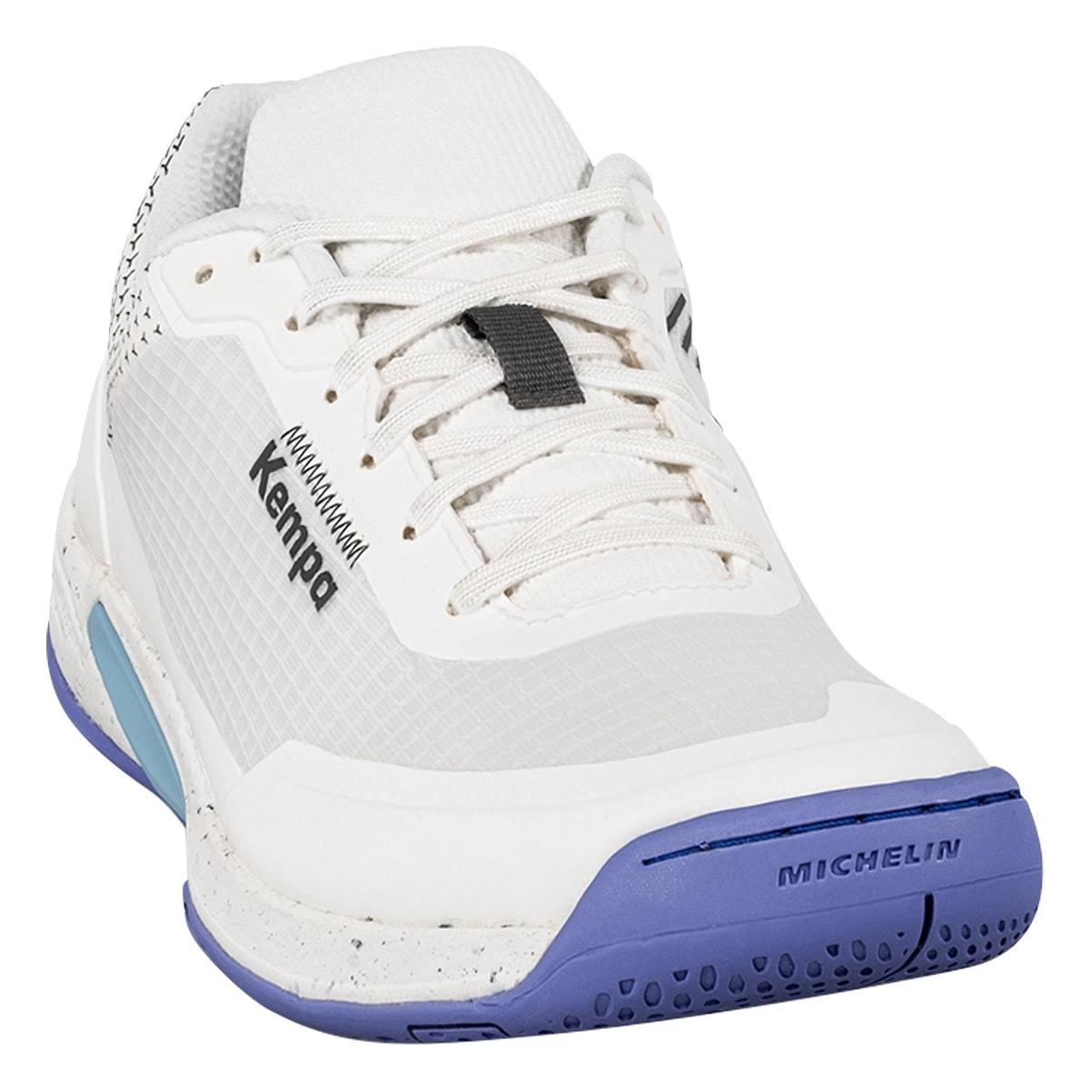 Hallenschuh Kempa "Hallen-Sport-Schuhe Wing 3.0 W", Damen, Gr. 6, Weiß, Aqua, Lila, Obermaterial: 100% Textilmaterial Texmat., Schuhe Hallenschuh