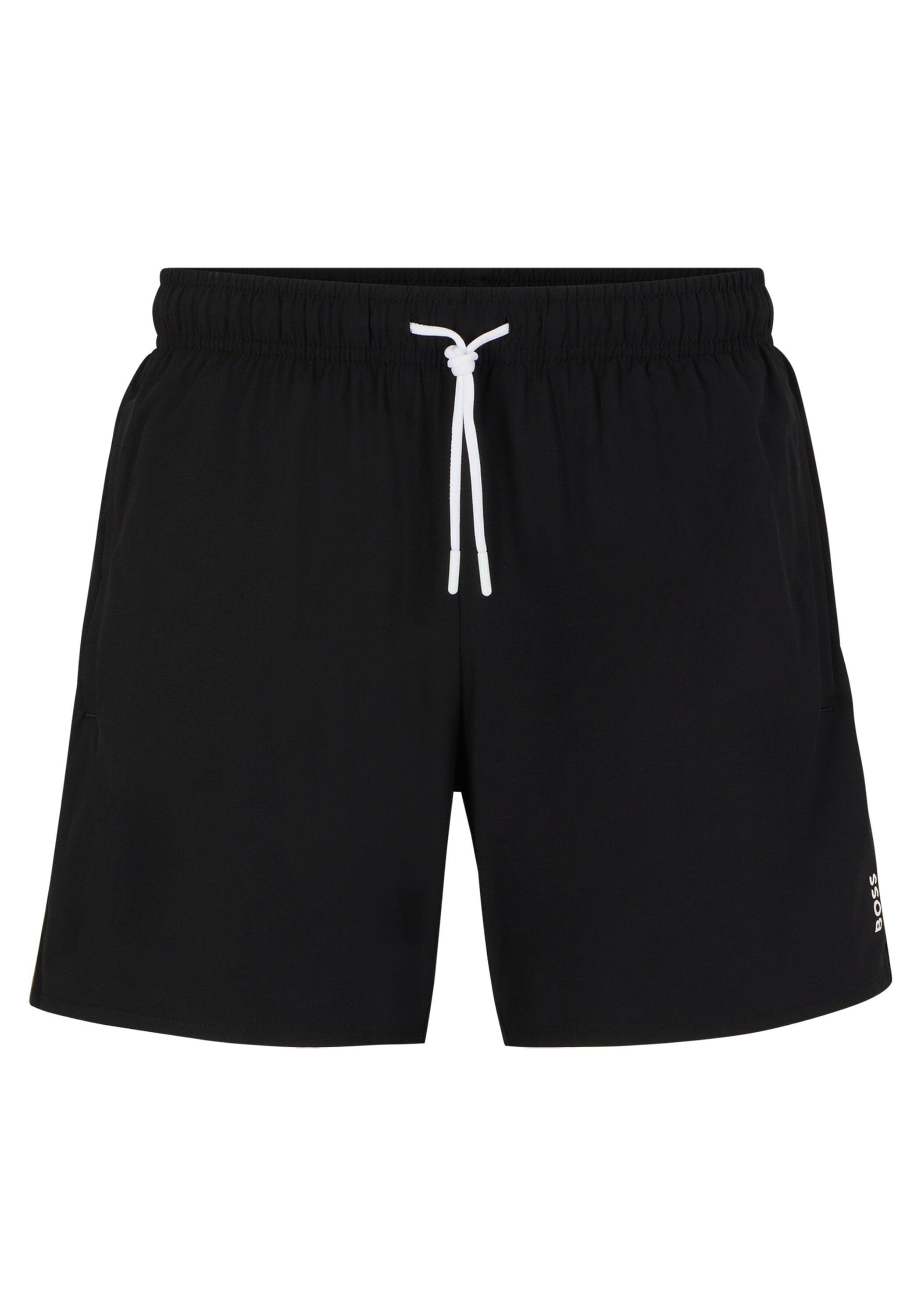 Badeshorts Boss "Badeshorts Iconic", Herren, Gr. Xxl, N-Gr, Schwarz, Obermaterial: 100% Polyester Pes. Futter: 100% Polyester Pes., Badehosen Badeshorts