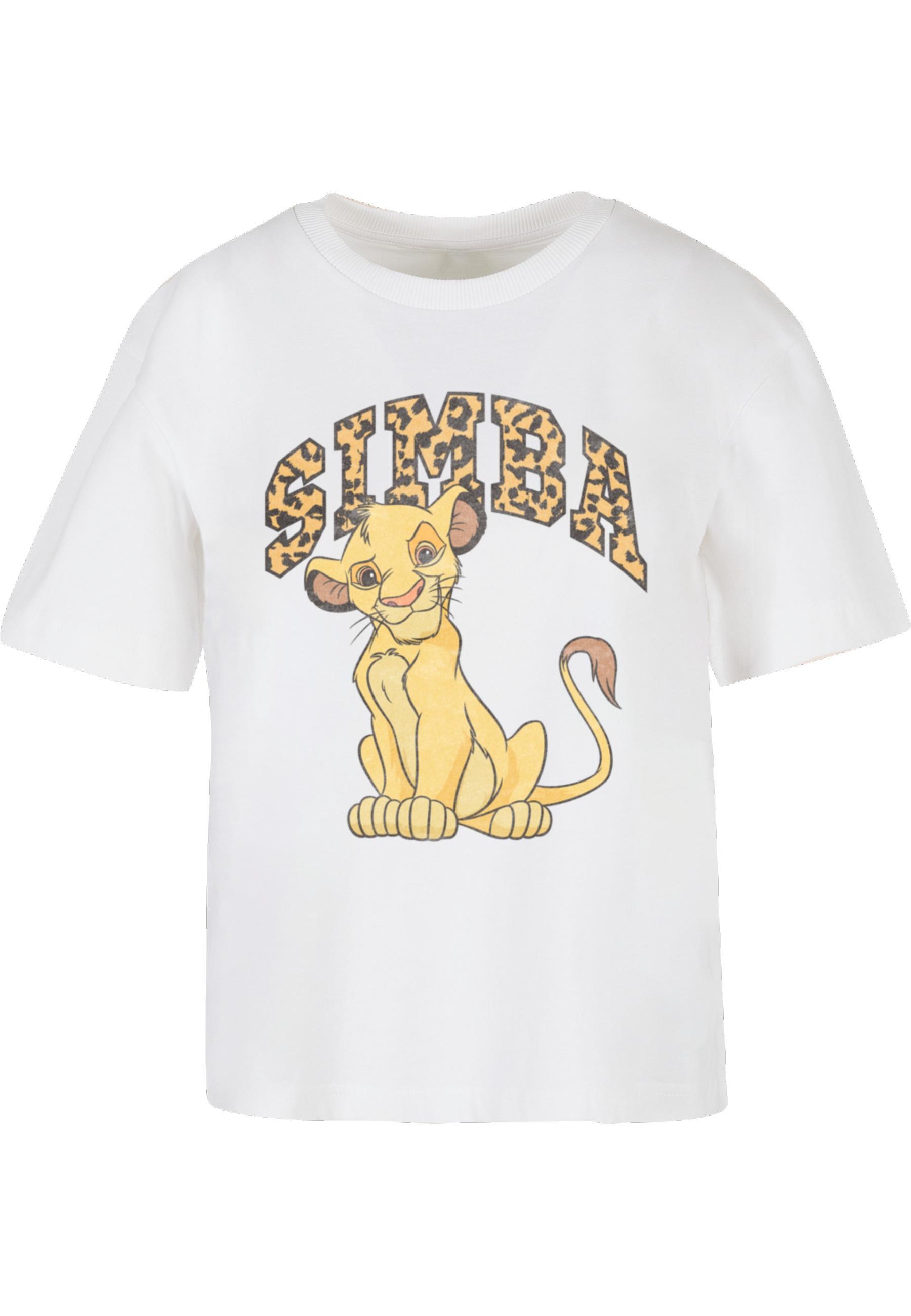 T-Shirt Merchcode "Merchcode Simba Tee", Damen, Gr. S, Weiß, 100% Baumwolle, Bedruckt, Oversize, Rundhals, Shirts T-Shirt