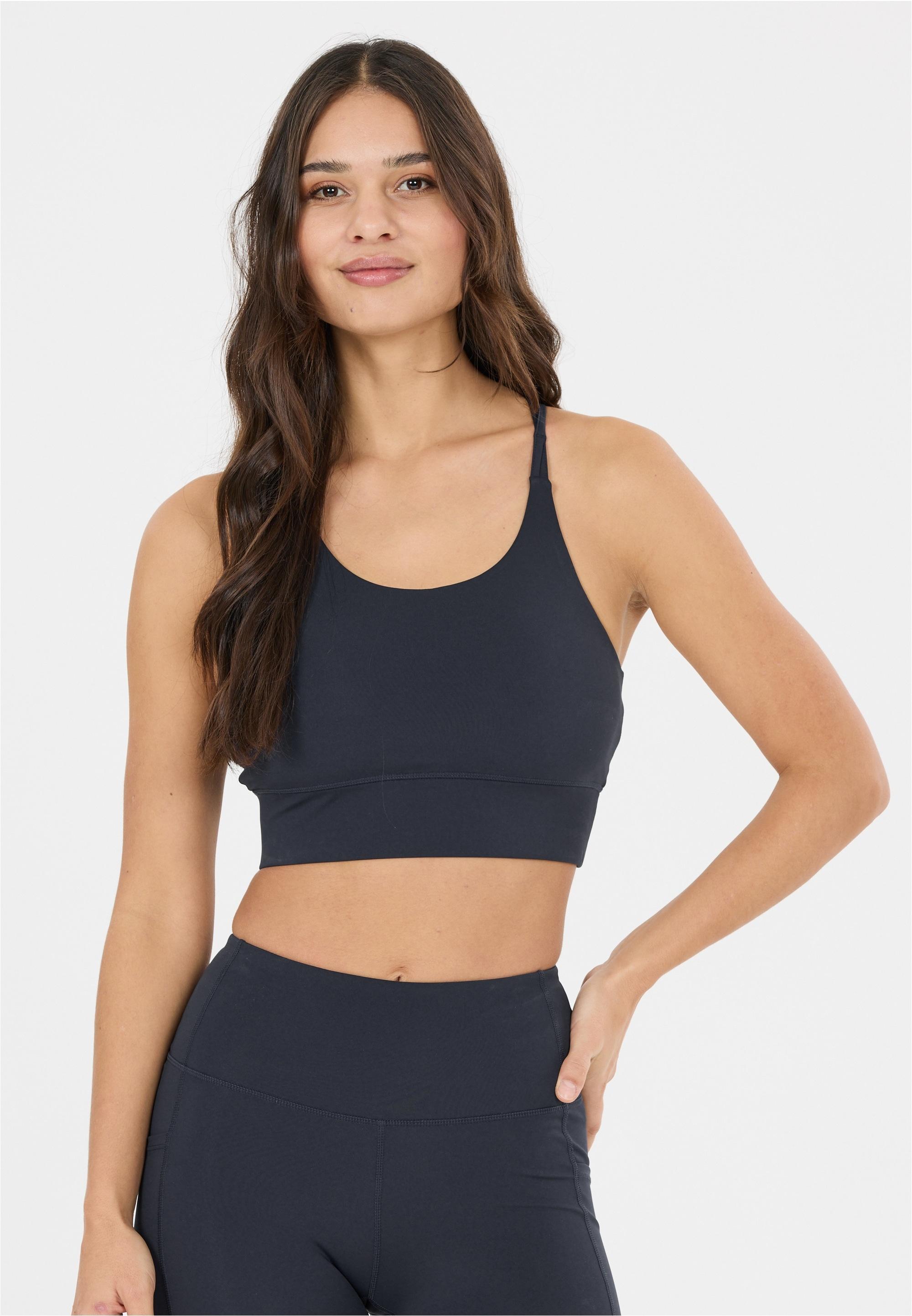Sport-Bh Athlecia "Elli V2", Damen, Gr. L, Blau, 80% Polyester, 20% Elasthan, Unifarben, Bhs Sport-Bh, Quick Dry