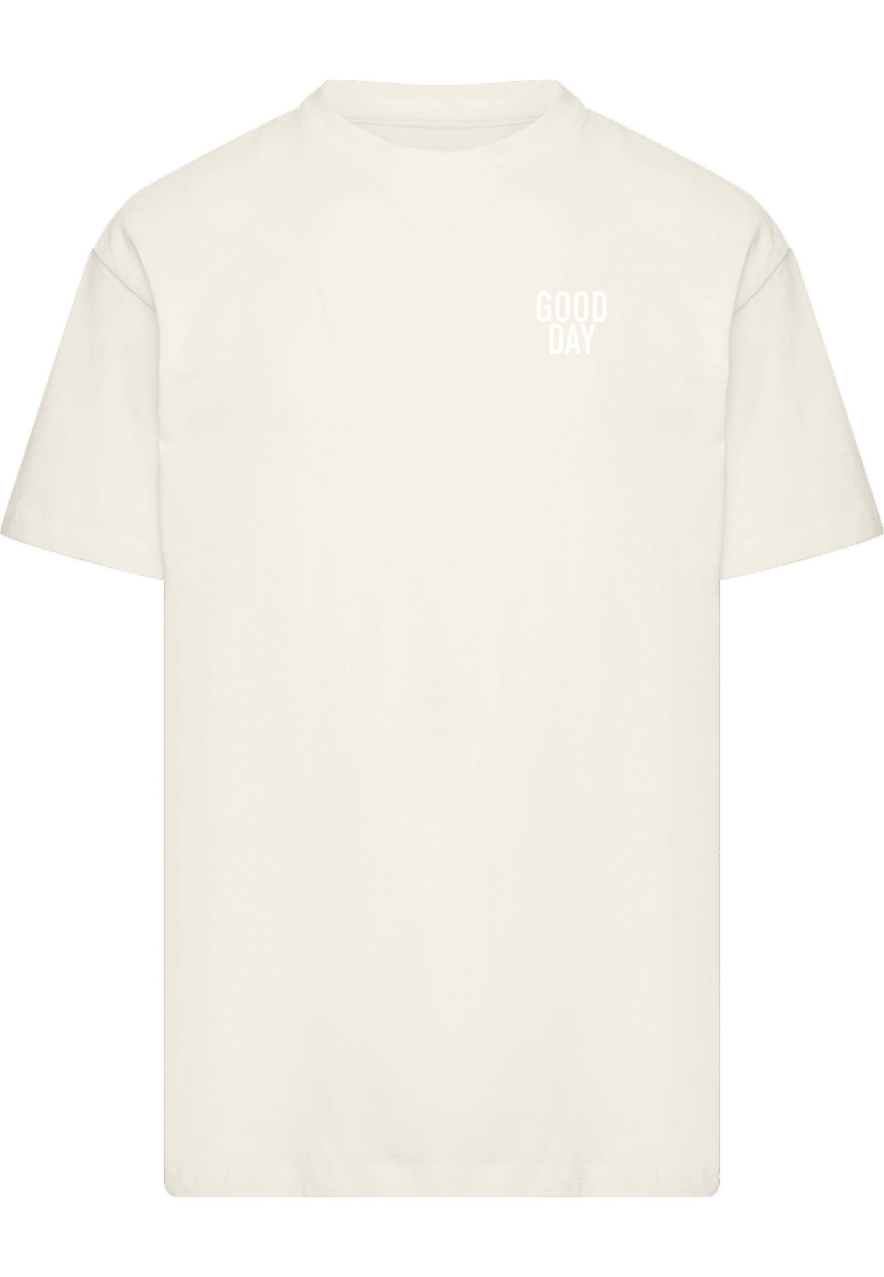 T-Shirt Mistertee "Mistertee Under The Palm Trees Heavy Oversize Tee", Jungen, Gr. L, Sand, 100% Baumwolle, Bedruckt, Oversize, Rundhals, Shirts T-Shirt