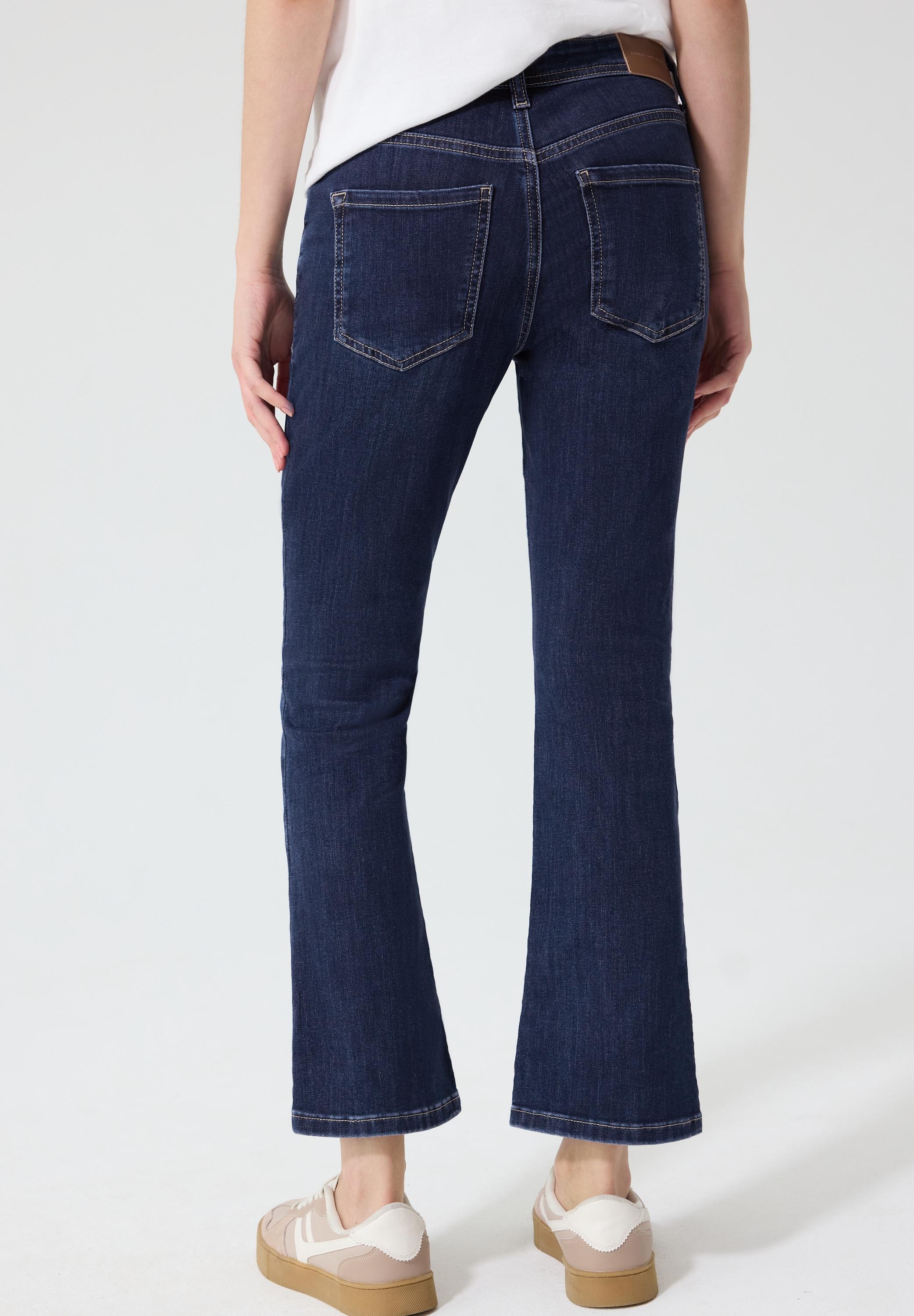 Skinny-Fit-Jeans Street One Studio, Damen, Gr. 33, LäNge 28, Dunkelblau Wash, Jeans, 79% Baumwolle, 15% Polyester, 4% Elastomultiester, 2% Elasthan, Unifarben, Lang, Jeans, Middle Waist