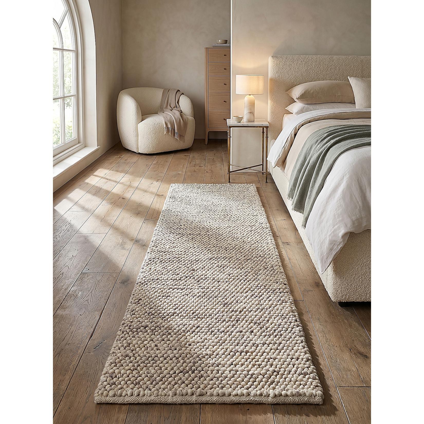 Läufer uni Beige 60 x 230 cm - MEDWAY Kadima Design