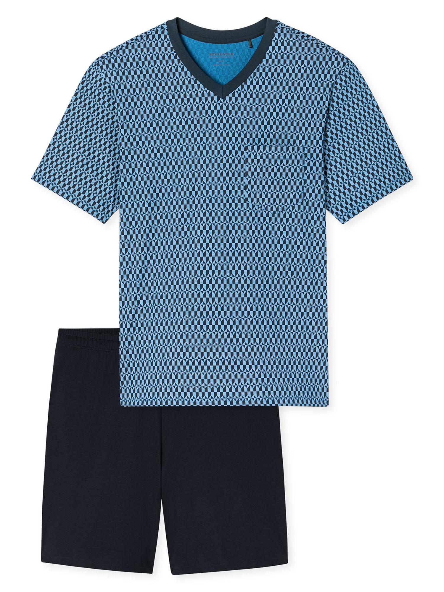 Schiesser Herren Pyjama Comfortschlafanzug, Pyjama Set, NachtwäSche