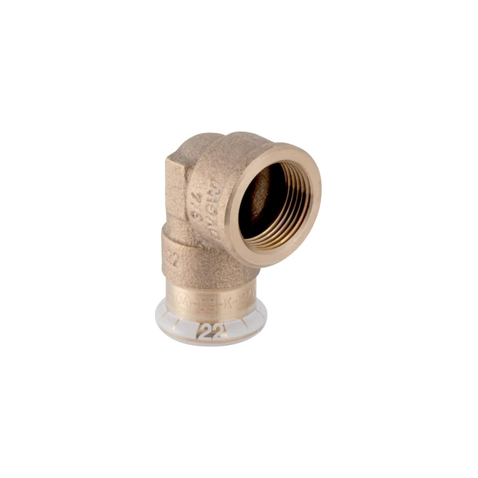 Geberit Bergangswinkel Mapress 42Mmxrp 1 1/2, Cu, 90G, M Ig, Rotguss (63865)