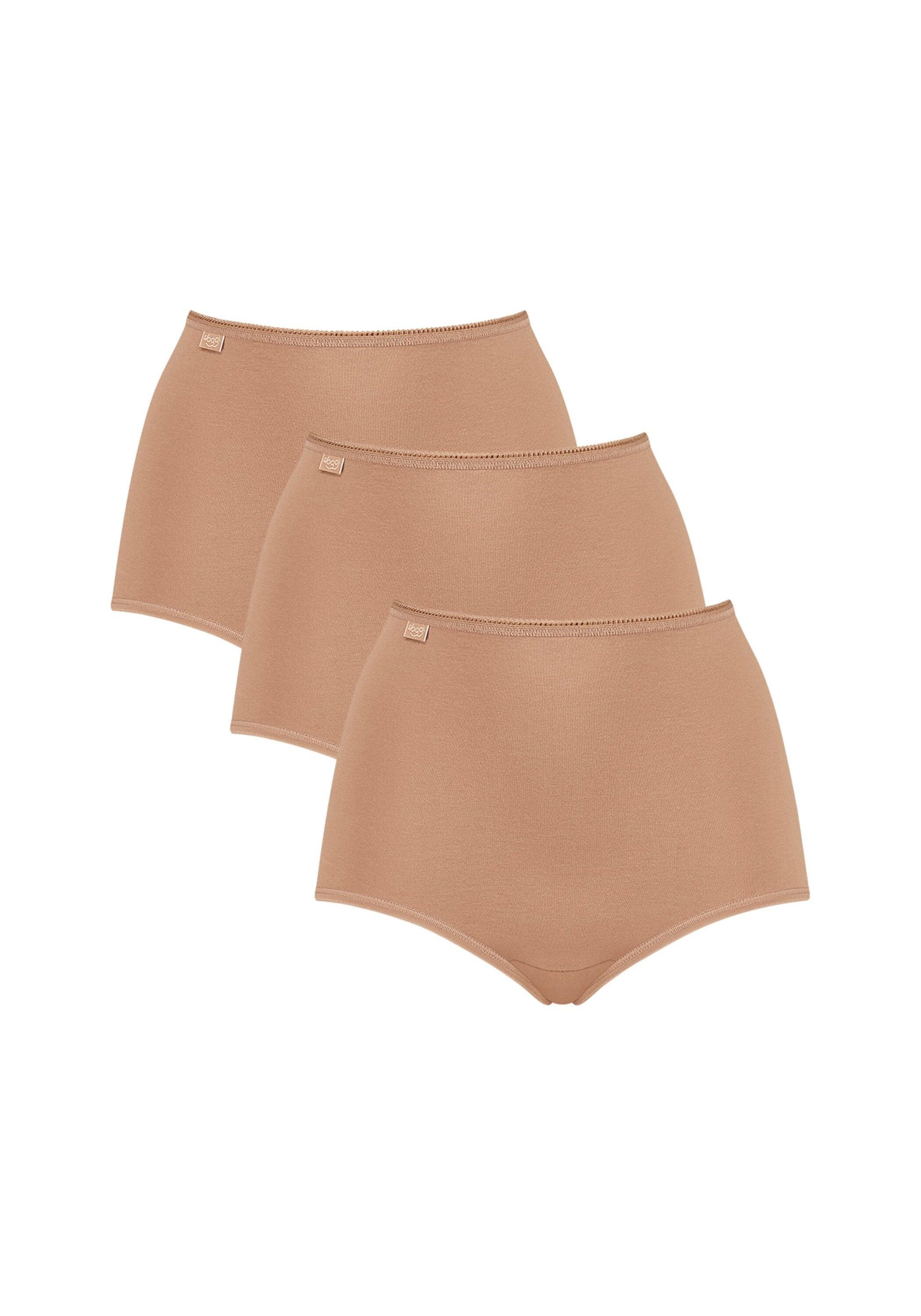 Slip Sloggi "Slip 3Er Pack", Damen, Gr. 38, Beige (Nude), Obermaterial: 96% Baumwolle Co. 4% Elasthan El., Unterhosen Slip