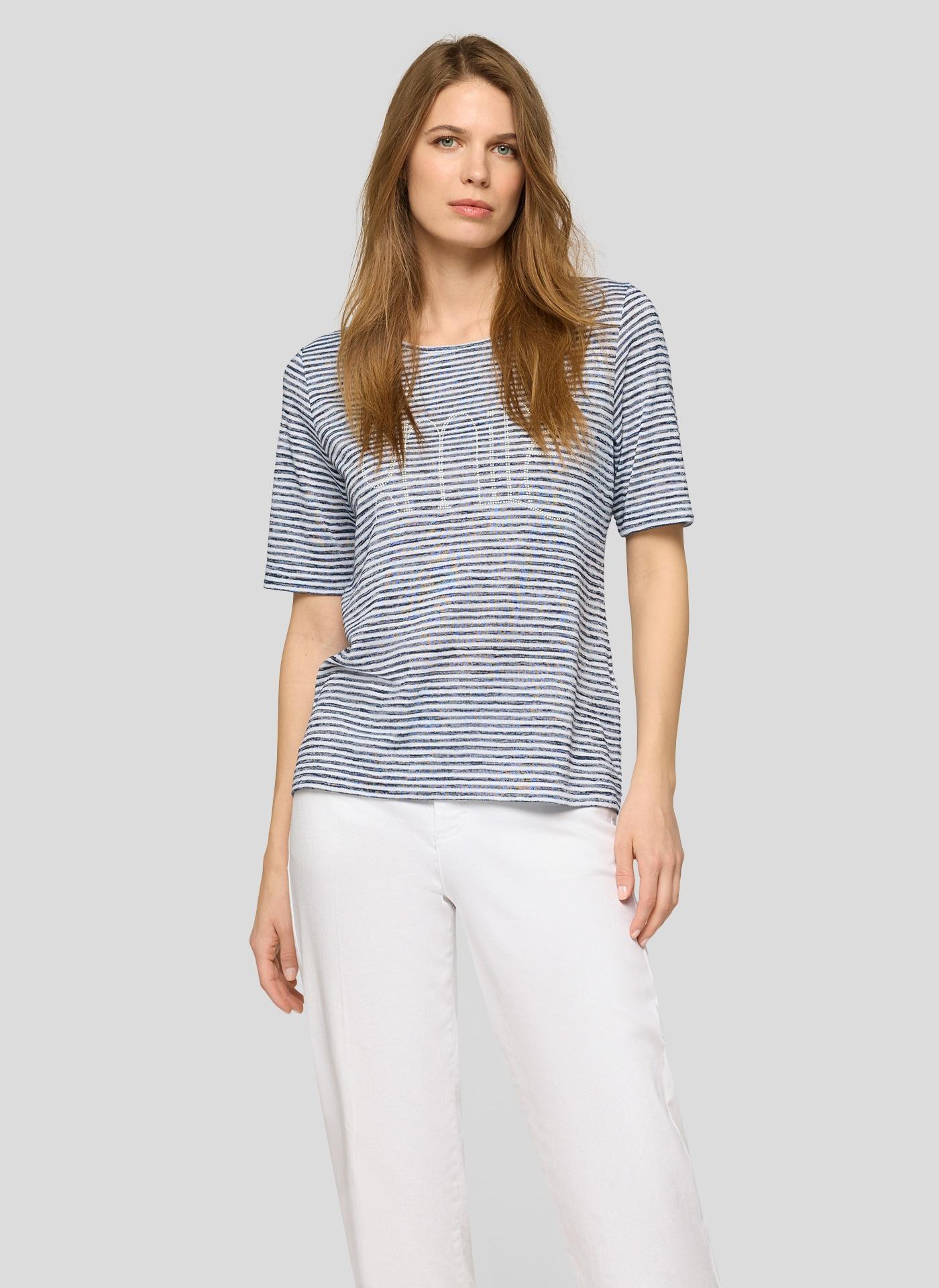 Print-Shirt Rabe "T-Shirt", Damen, Gr. 46, Dunkelblau, 54%Viskose, 46%Polyester, Tailliert, Shirts