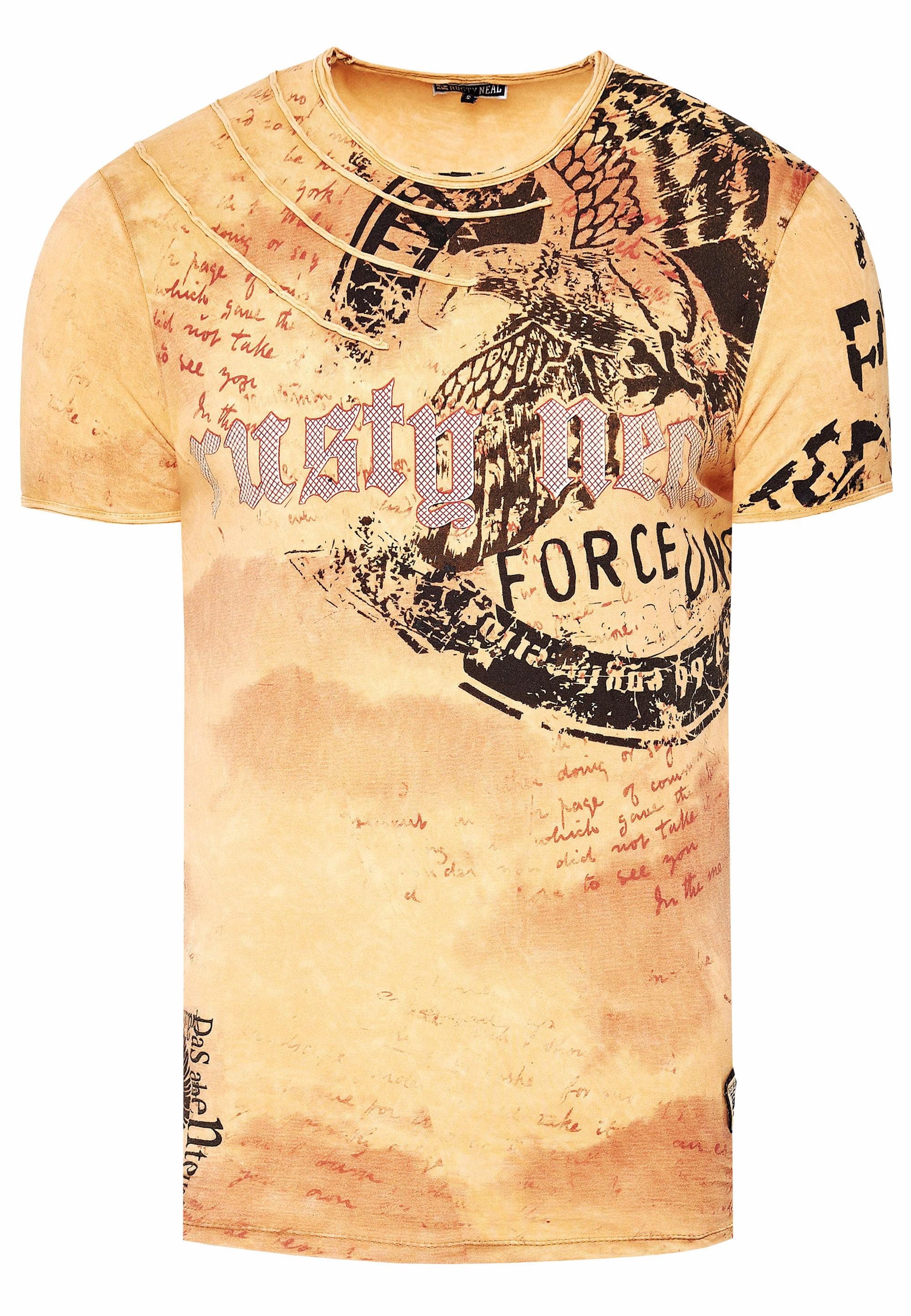 Verwaschenes T-Shirt Mit Eagle-Print