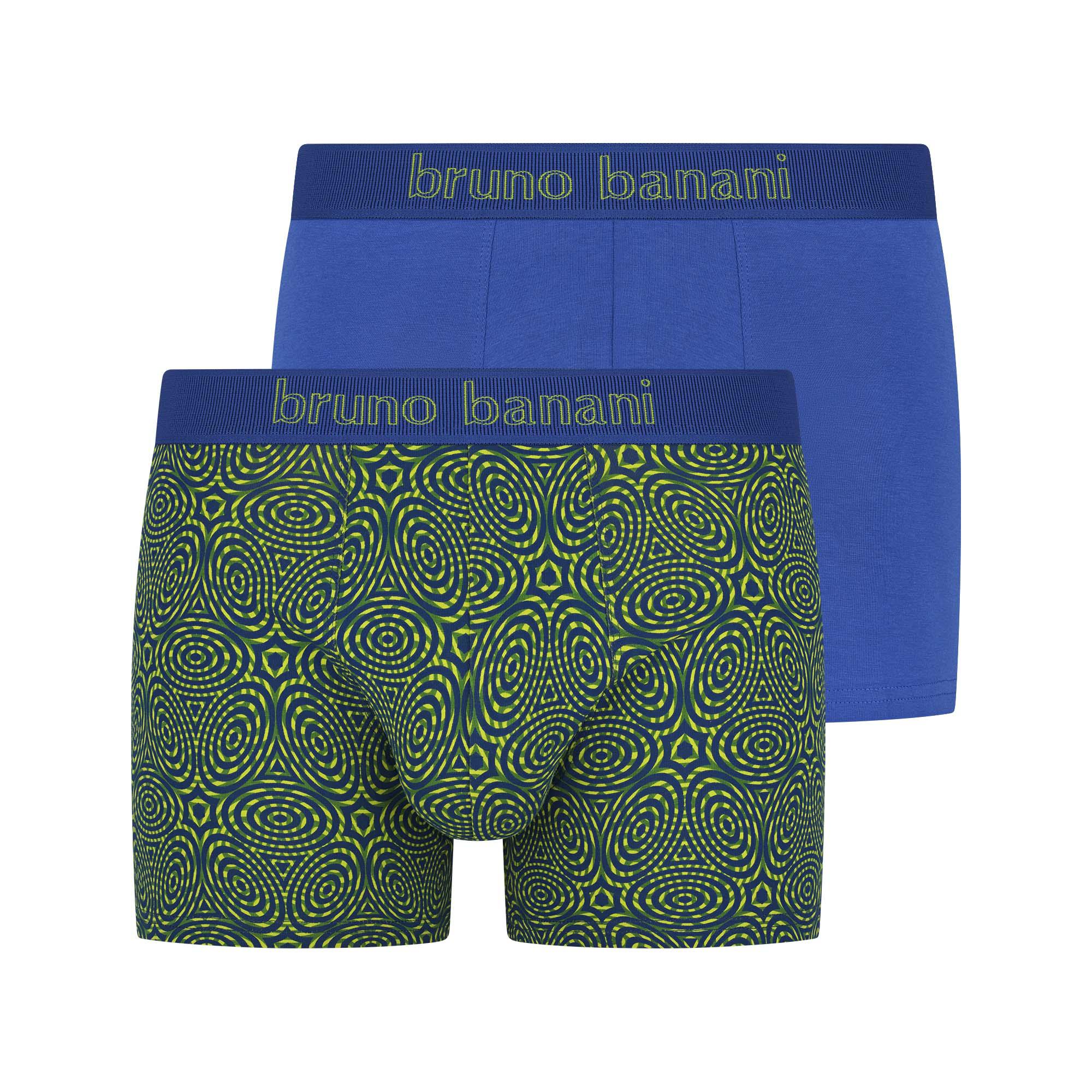 Boxer Bruno Banani "Sonication", Herren, Gr. S, Azure, Lime, Azure, Stoff, Obermaterial: 93% Baumwolle, 7% Elasthan, KöRpernah, Unterhosen, Baumwollmischung, Elastisch