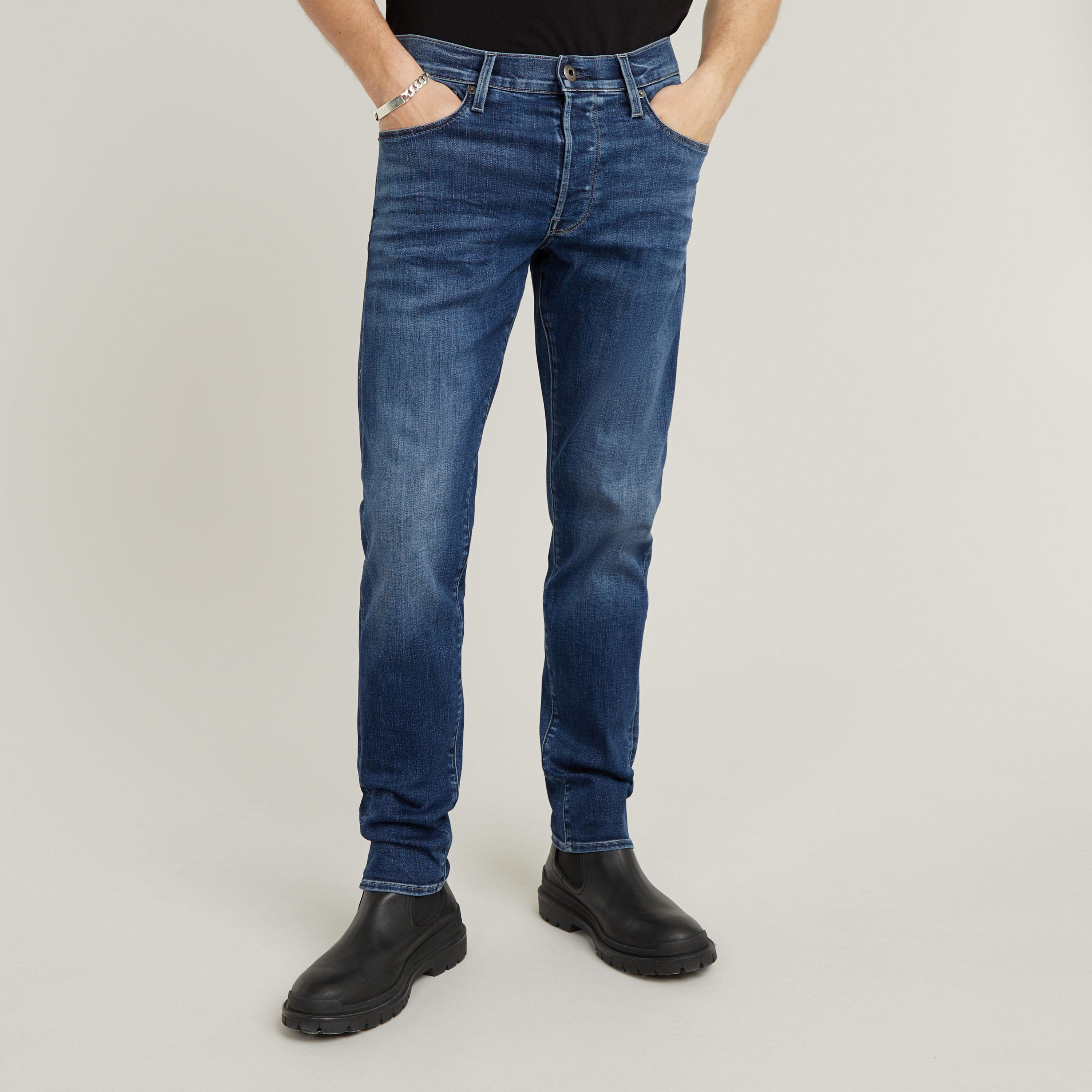 Slim-Fit-Jeans G-STAR "3301 Slim", Herren, Gr. 38, LäNge 36, Blau (Medium Aged), Denim/Jeans, Obermaterial: 92% Baumwolle, 7% Elastomultiester, 1% Sonstige Fasern, Slim Fit Lang, Jeans Slim-Fit-Jeans, Mit Toller Waschung Und Elasthan