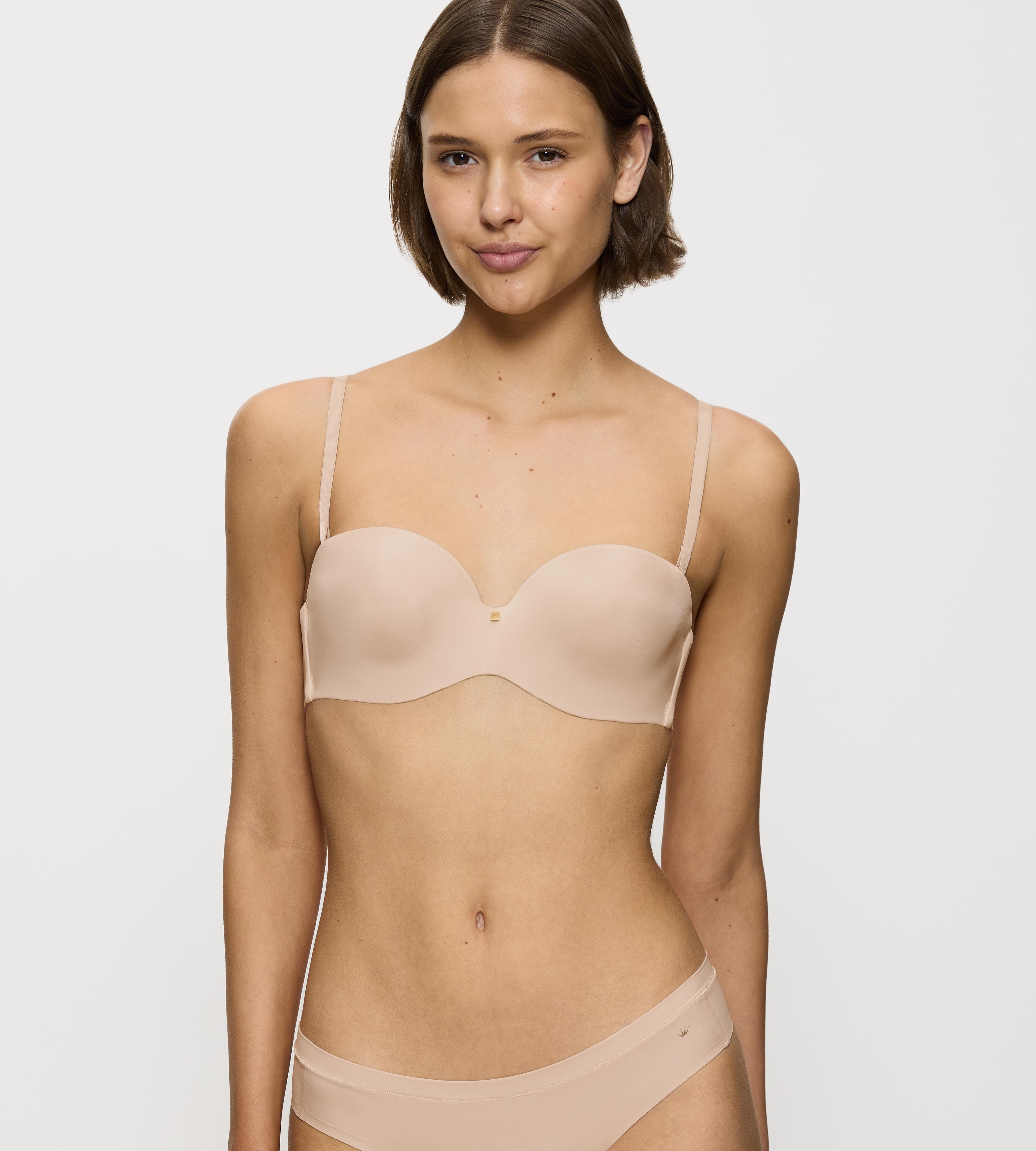 Balconette-Bh Triumph "Body Make-Up Essentials", Damen, Gr. 70, Cup D, Beige, Microtouch, Obermaterial: 48% Polyamid, 32% Polyester, 11% Elasthan, 9% Sonstige Fasern, Basic, Bhs Balconette-Bh, Stretch-Spitze, Multiway-TräGer Abnehmbar, Weich, Feminin