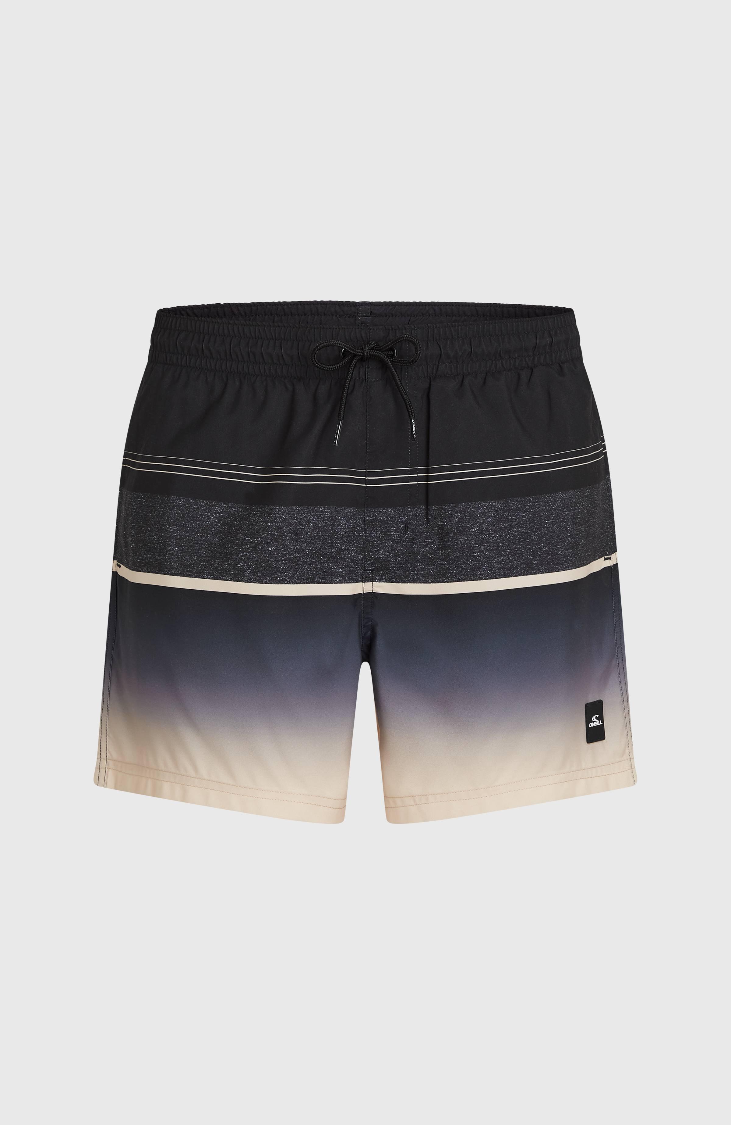 Badeshorts O'neill "O'neill Gradient 15'' Swimshorts", Herren, Gr. S (48), N-Gr, Schwarz (Schwarz Out), Obermaterial: 100% Polyester, Badehosen Badeshorts, Mit Hyperdry-Technologie, Aus Leichtem Mikrofasergewebe