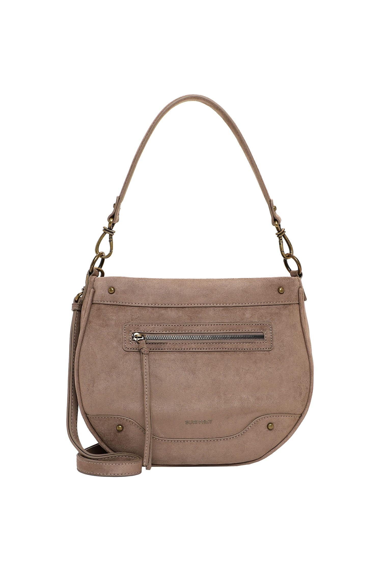 Beuteltasche Suri Frey "Beutel Sfy Brittney", Damen, Gr. B/H/T: 33Cm X 25Cm X 11Cm 0, Grau (Schwarztaupe 950), Polyester, Taschen Beuteltasche