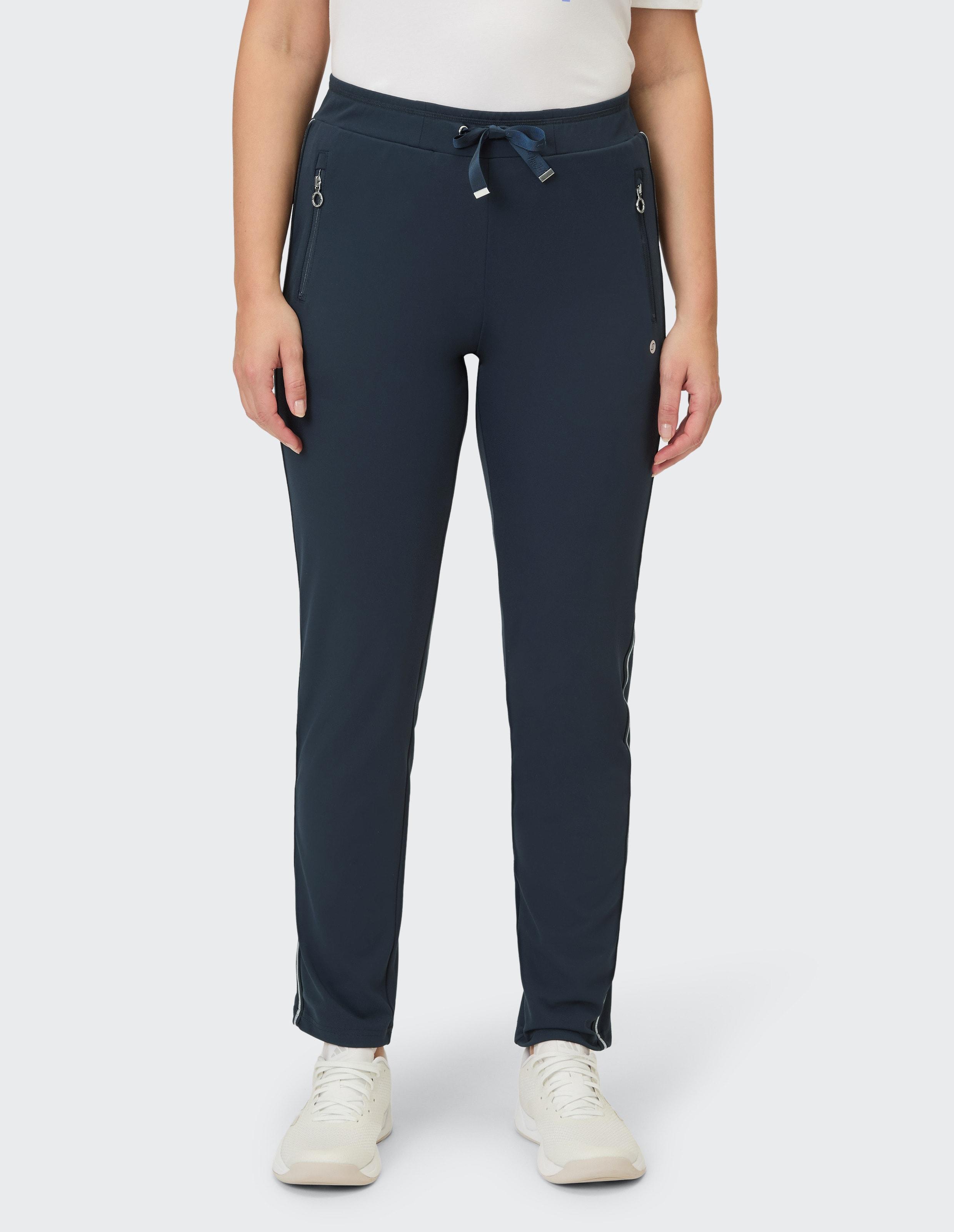 Sporthose Joy Sportswear "Jogginghose Amelle", Damen, Gr. 46, N-Gr, Night, Obermaterial: 76% Polyester, 24% Elasthan, Hosen Sporthose