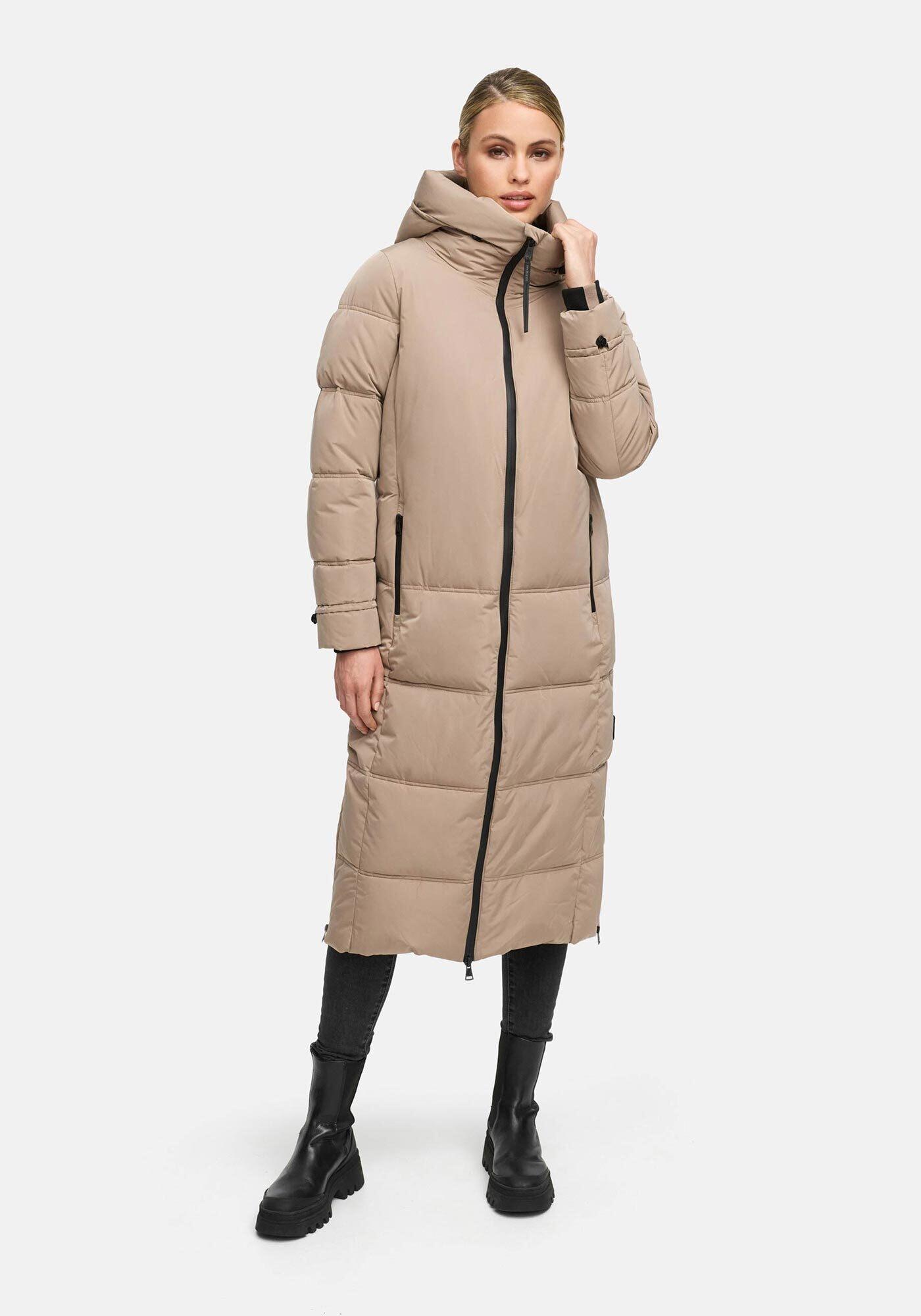 Winterjacke Marikoo "Honiaa", Damen, Gr. Xl, Taupegrau, Obermaterial: 100% Polyester. Futter: 100% Polyester. Wattierung: 100% Polyester. ÄRmelfutter: 100% Polyester, Jacken Winterjacke, Mit BelüFtungsöFfnungen Am Jackensaum